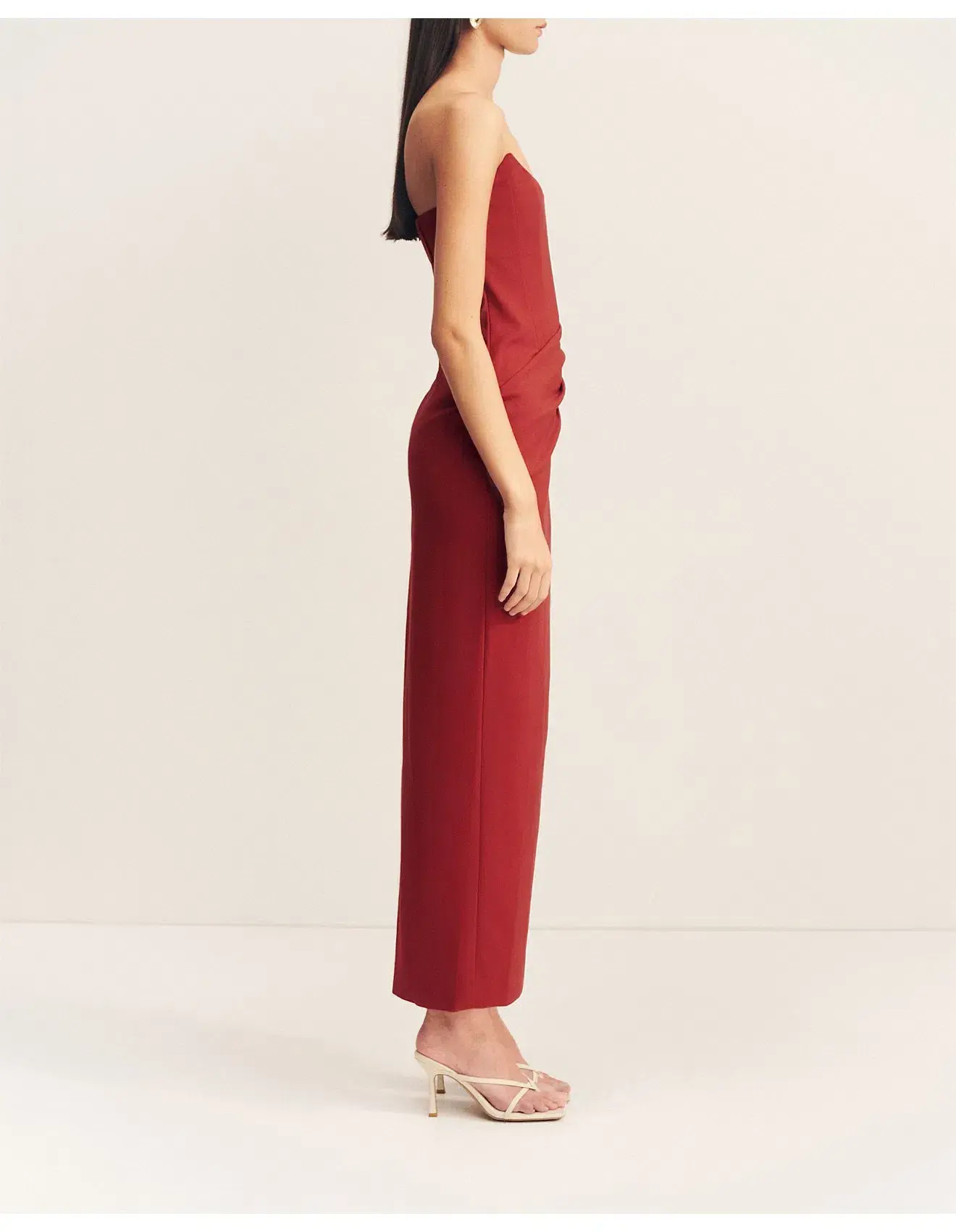 Shona Joy Lani Corset Maxi Dress Red Size AU 10 - Image 3