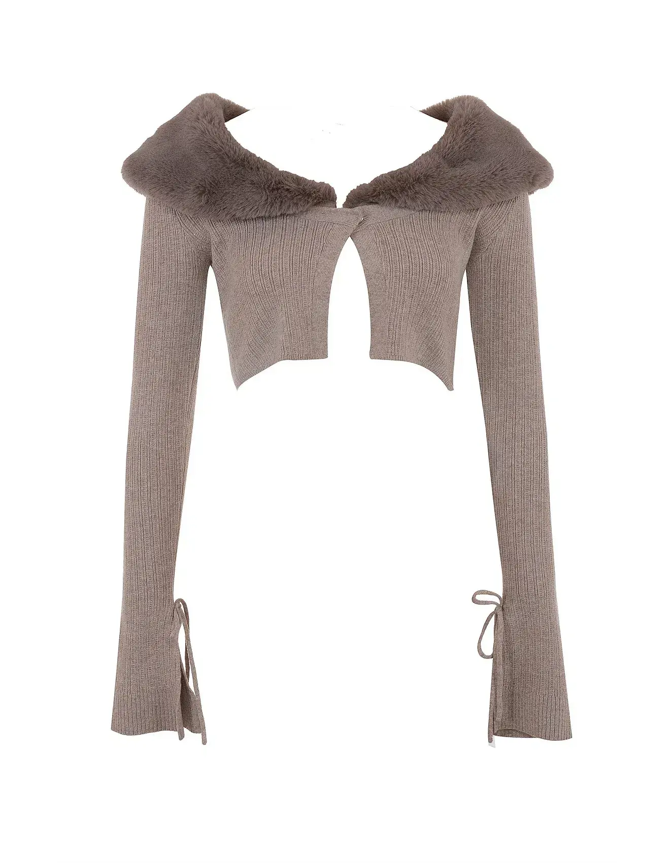 House Of CB Dahlia Cashmere Cardigan Beige Size AU 14  - Image 4