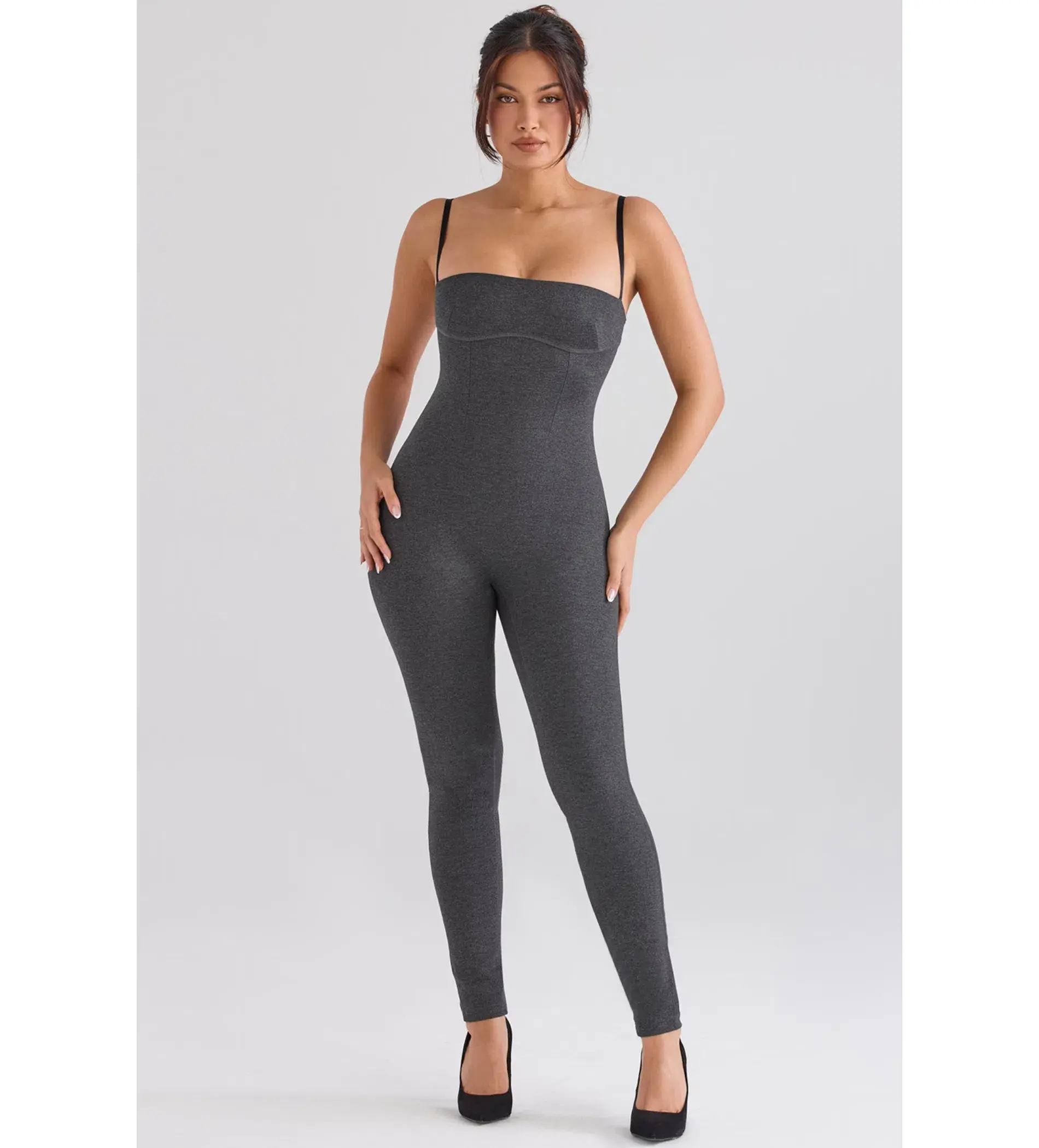 House of CB Luisa Loungewear Jumpsuit Charcoal Size Au 14 - Image 2