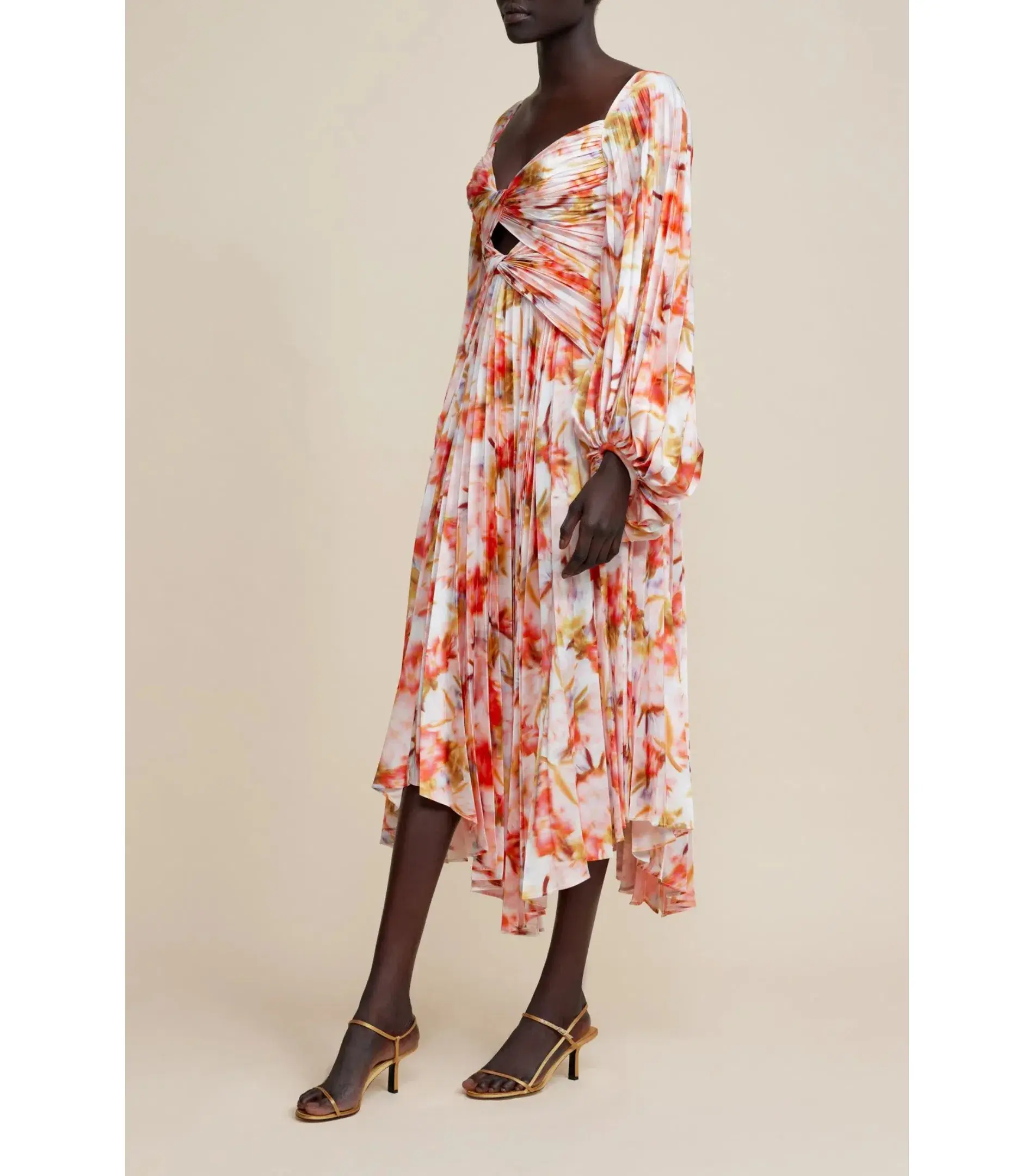 Acler Auroa Midi Dress in Rouge Medley Size AU 8 - Image 2