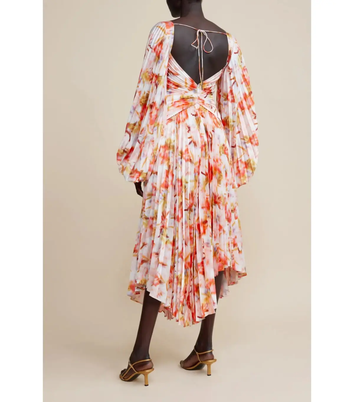 Acler Auroa Midi Dress in Rouge Medley Size AU 8 - Image 3