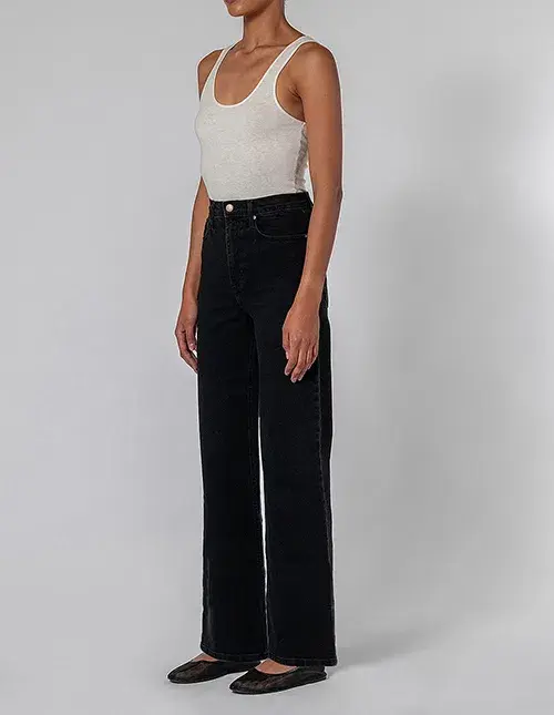 Nobody Denim Milla Wide Leg 32" Long Jean Black Size AU 14 - Image 2