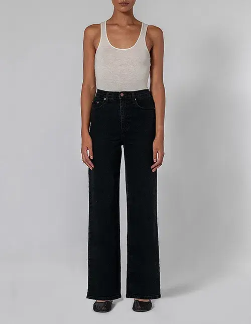 Nobody Denim Milla Wide Leg 32" Long Jean Black Size AU 14 - Image 1