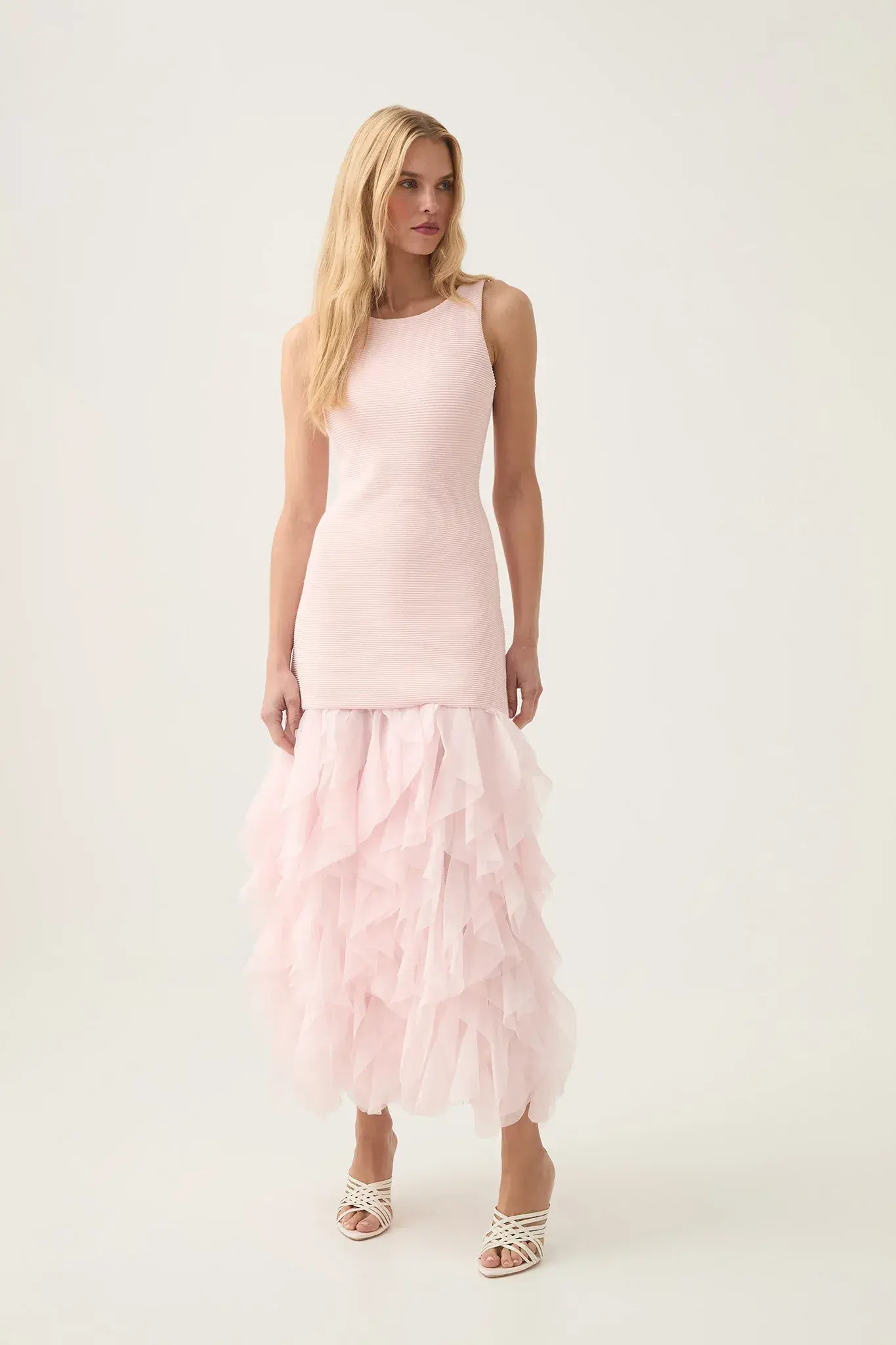 Aje Elations Knit Maxi Dress in Pastel Pink Size XS / AU 6 - Image 1