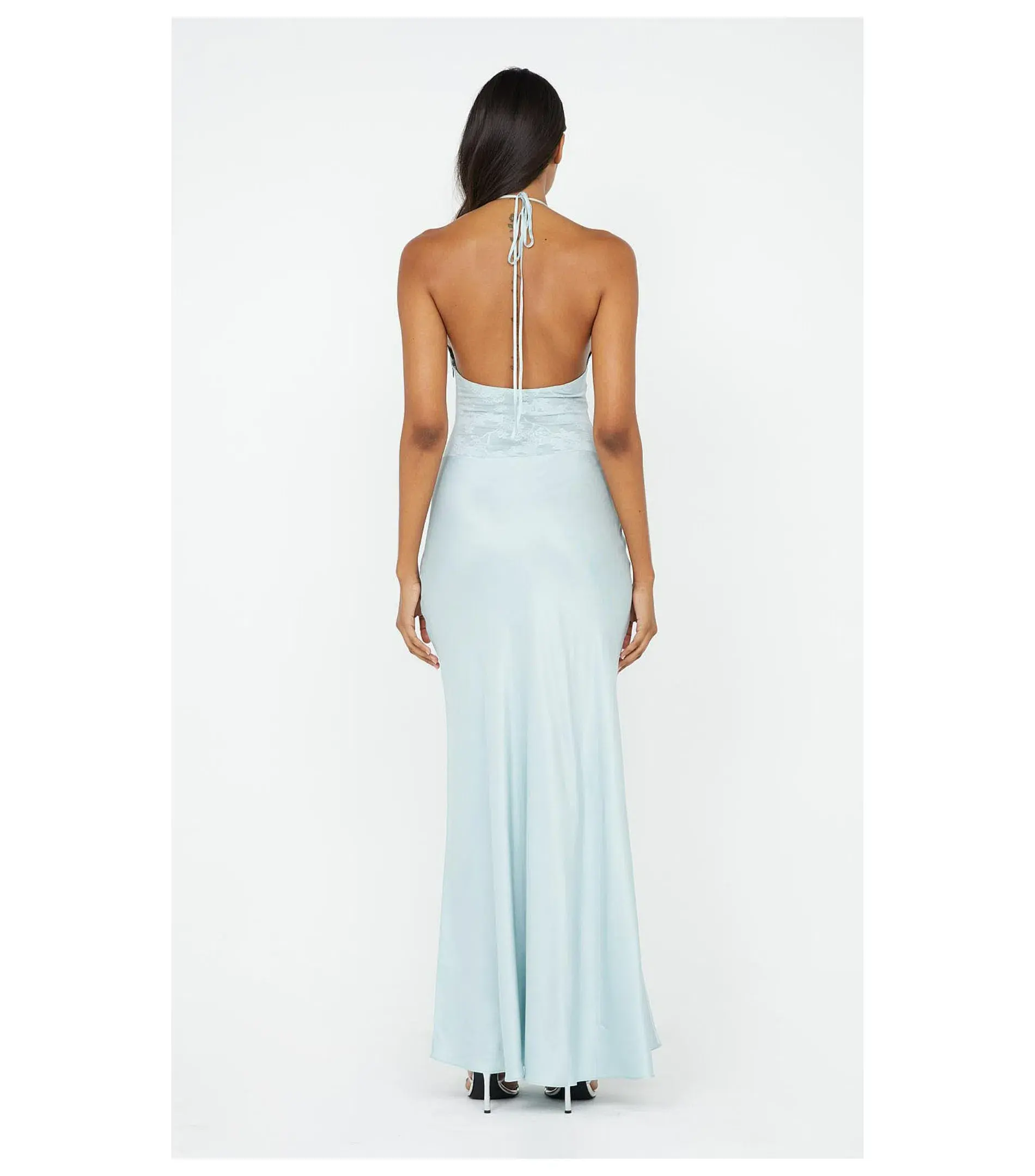 Bec & Bridge Akari Halter Dress Cloud Blue Size AU 6 - Image 4