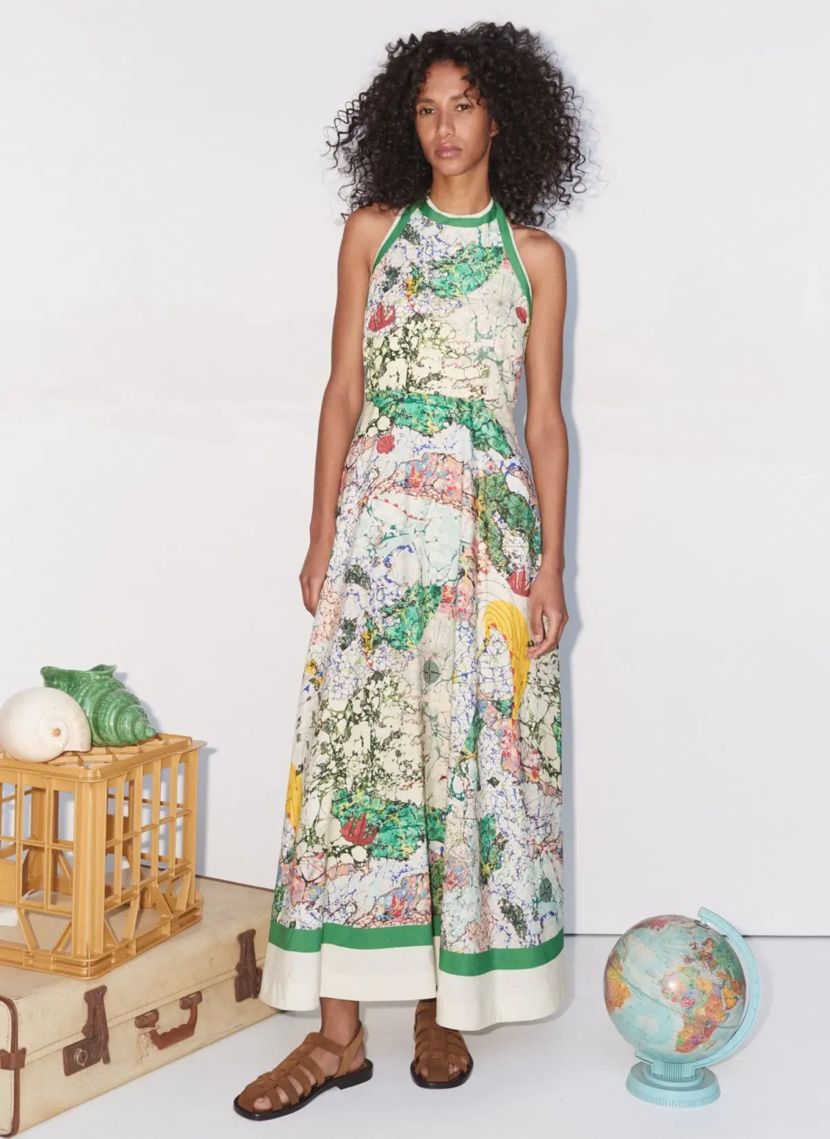 Alemais Odyssey Halter Midi Dress Multi Size 10  - Image 1