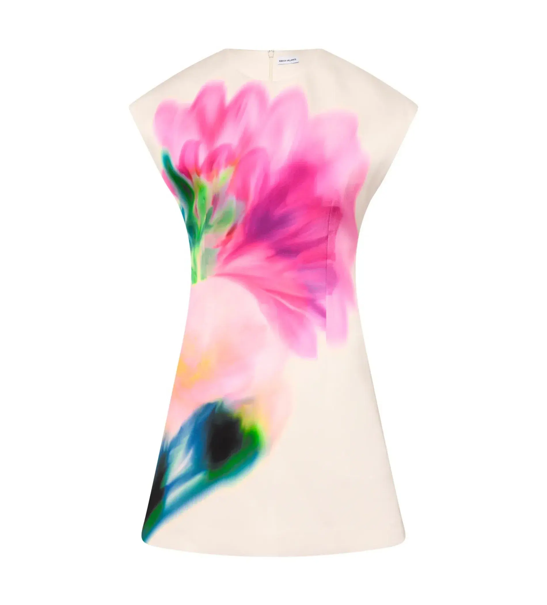 Rebecca Vallance Dahlia Blossom Mini Dress White Floral Size AU 8 - Image 2
