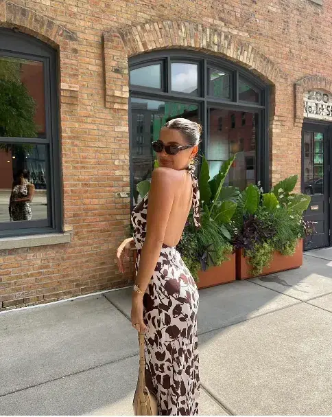 Realisation Par The Simone Maxi Dress in Chocolate Havana Size 6/XS - Image 3