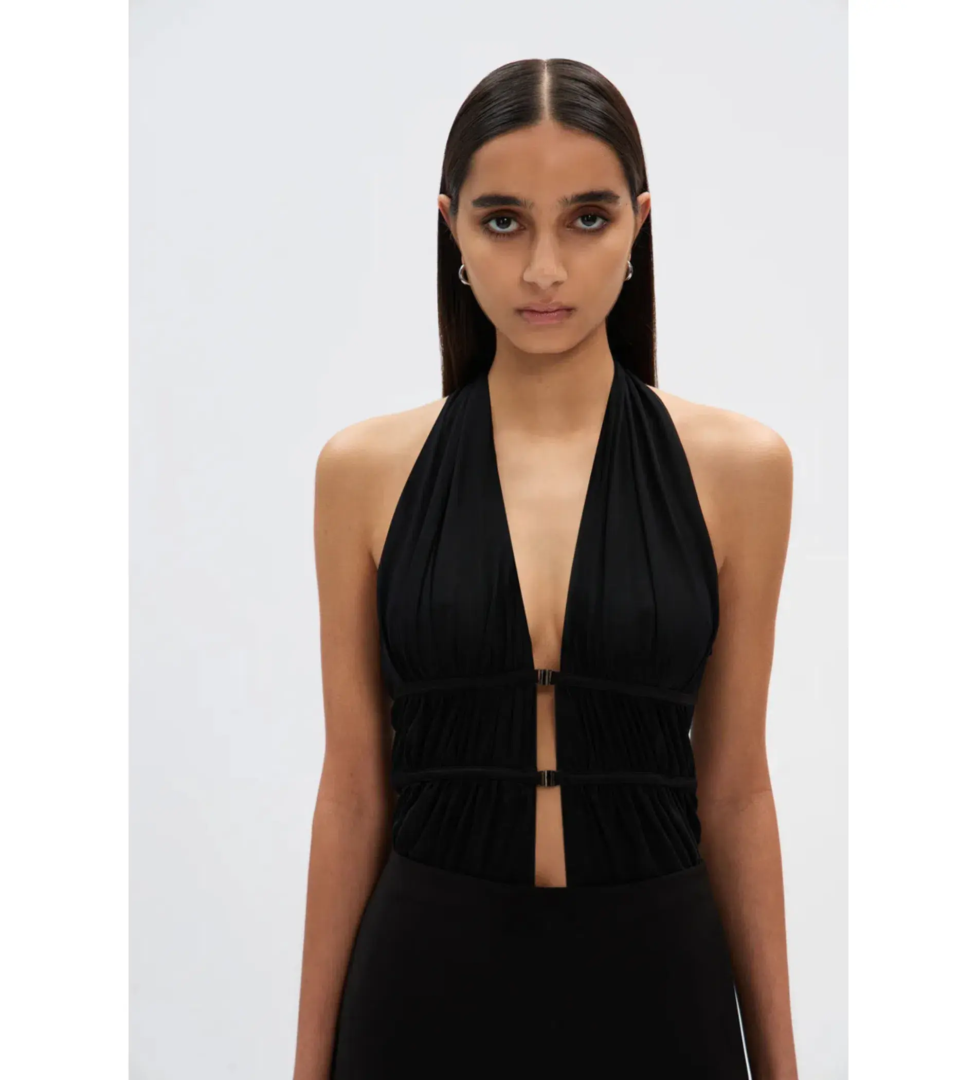 MISHA Celine Twill Mini Dress in Black Size 6/XS - Image 3