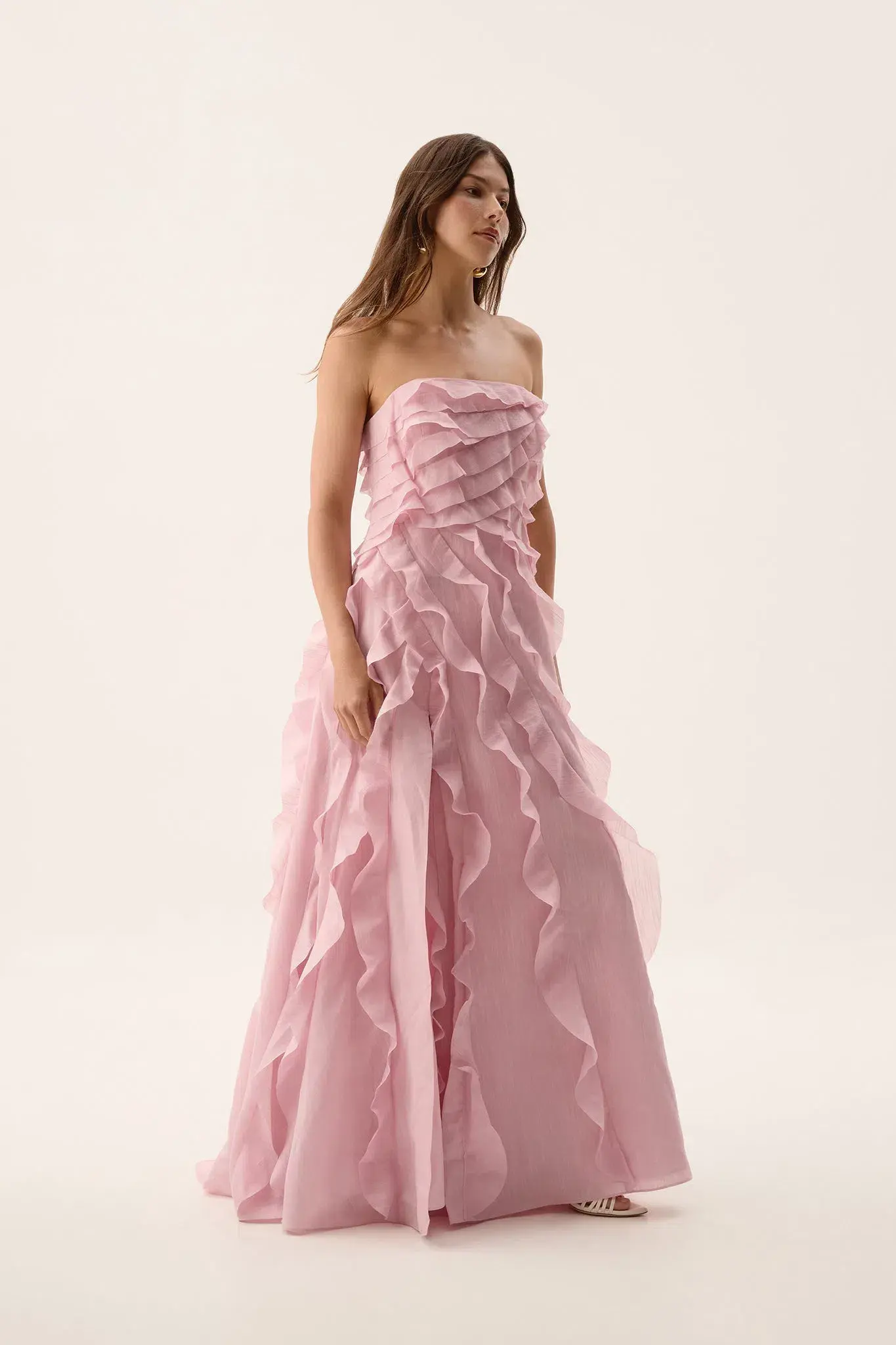 Aje Allairie Gown Maxi Chalk Pink Size AU 12 - Image 2