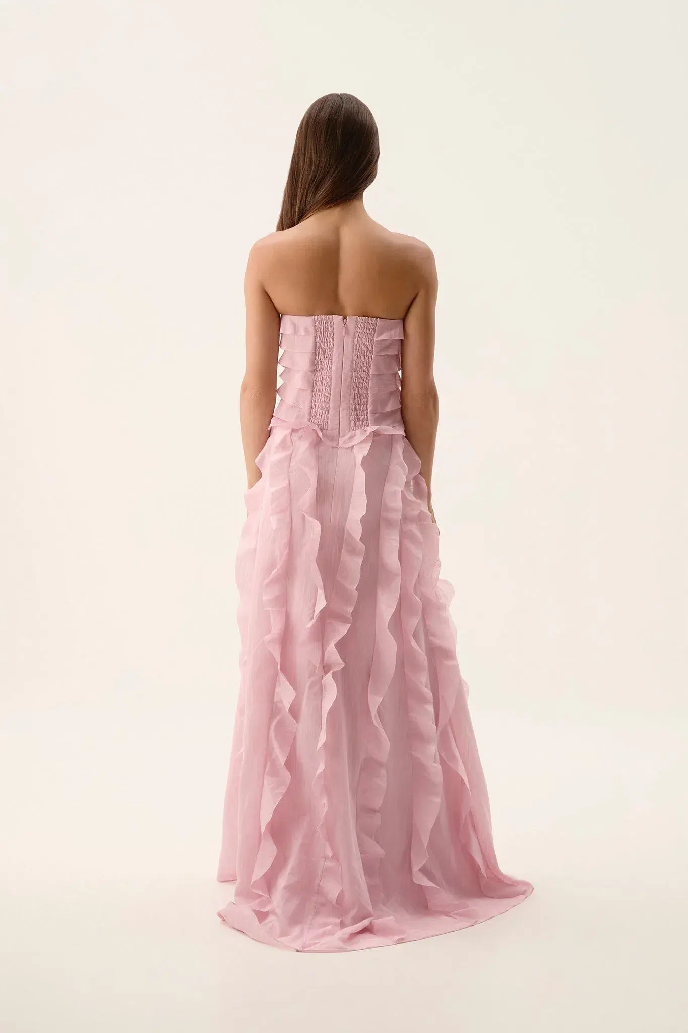 Aje Allairie Gown Maxi Chalk Pink Size AU 12 - Image 3
