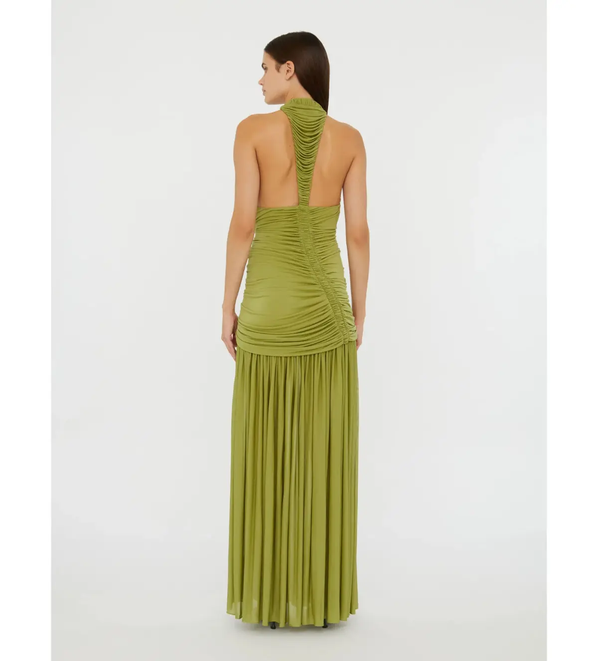 Christopher Esber Orion Gown in Green Olive Size S / AU 8 - Image 3