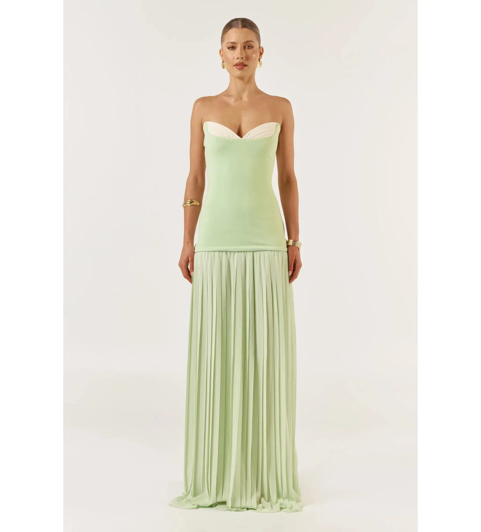 She is Olla Nicolette Maxi Dress Green Size 8/S - Image 1