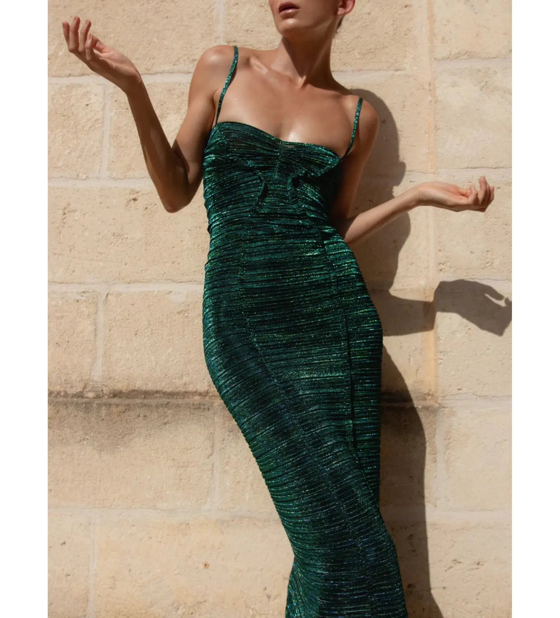 Georgia Hardinge Element Maxi Dress Bottle Green Size AU 10 - Image 5