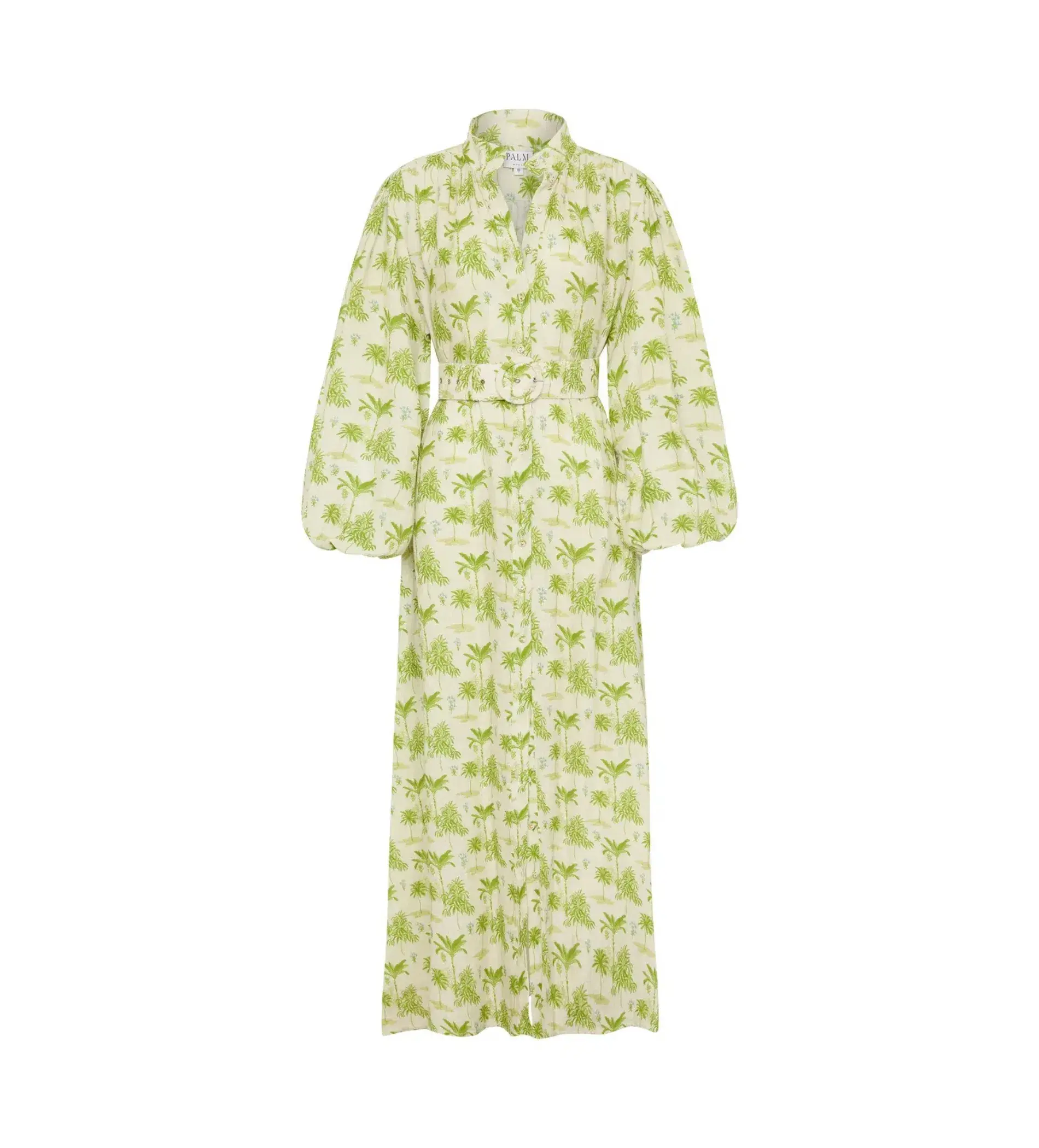 Palm Noosa Noddy Belted Shirt Dress in Green Palms Size 10 - Image 5