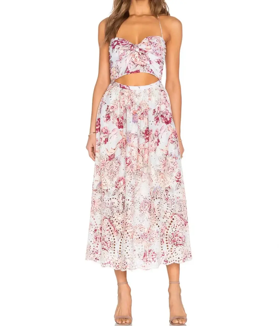 Zimmermann Eden Floral Midi Dress Size AU 8 for rent on The Volte - main image