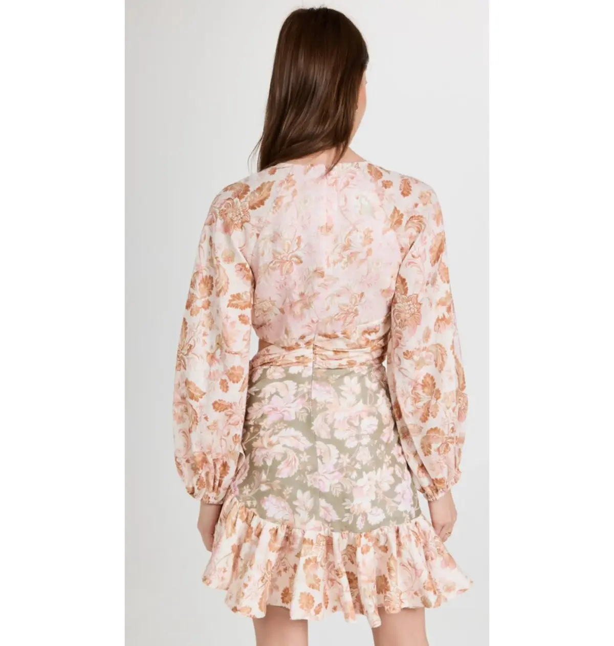 Zimmermann Lyre Wrap Billow Mini Dress Floral Size 0P / AU 6 - Image 3