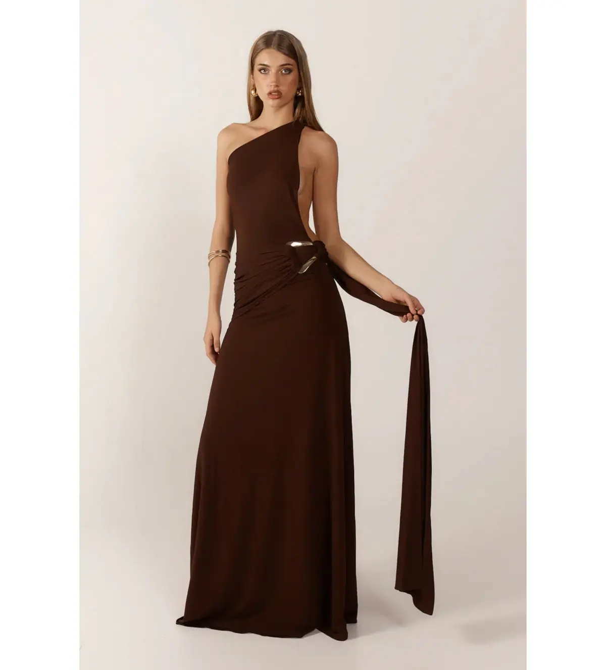Ance Gria Gaia Gown Brown Size XS / AU 6 - Image 1