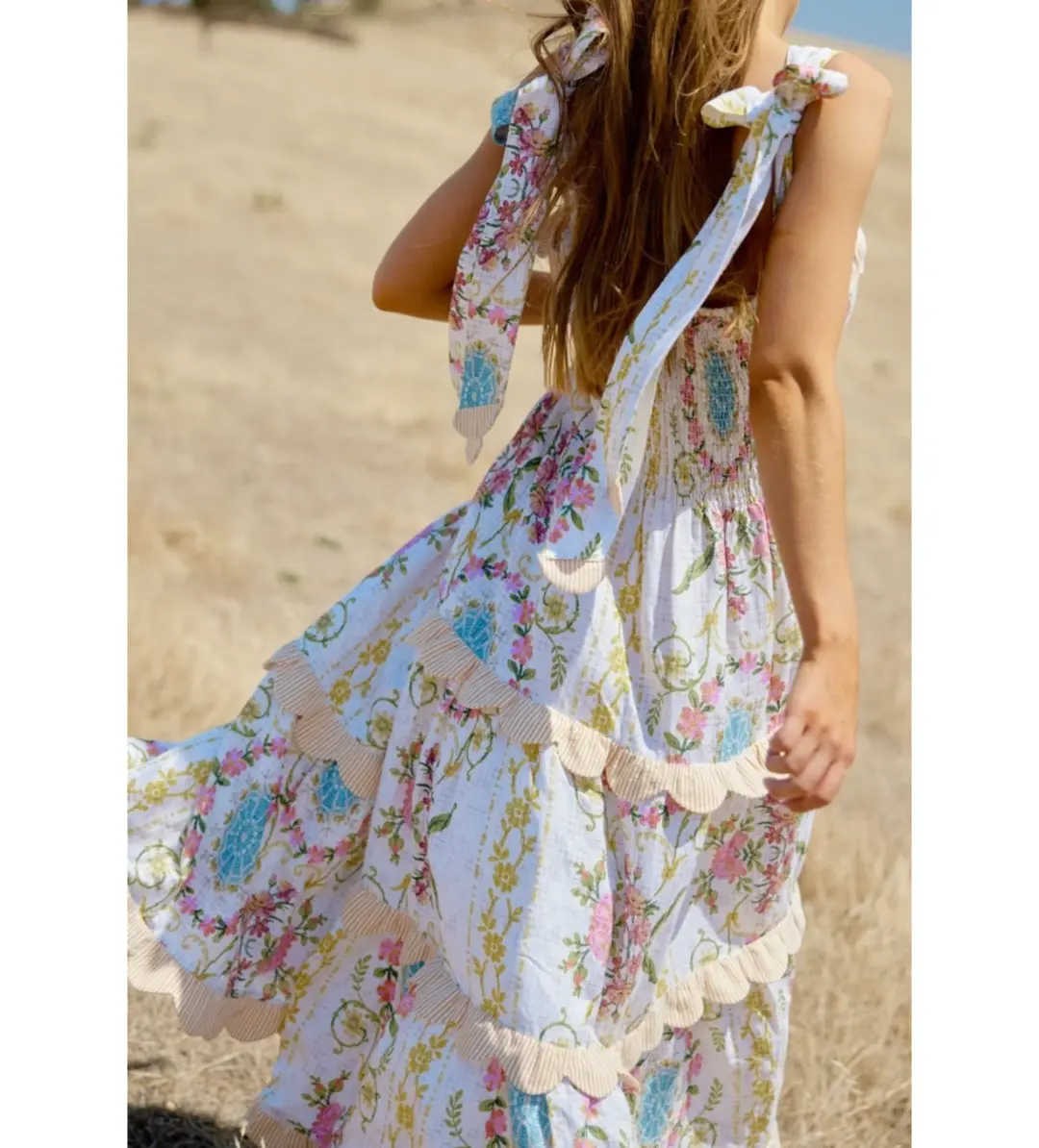 Binny Down The Rabbit Hole Dress in Fluer De Lys Print Size AU 8 for rent on The Volte - main image
