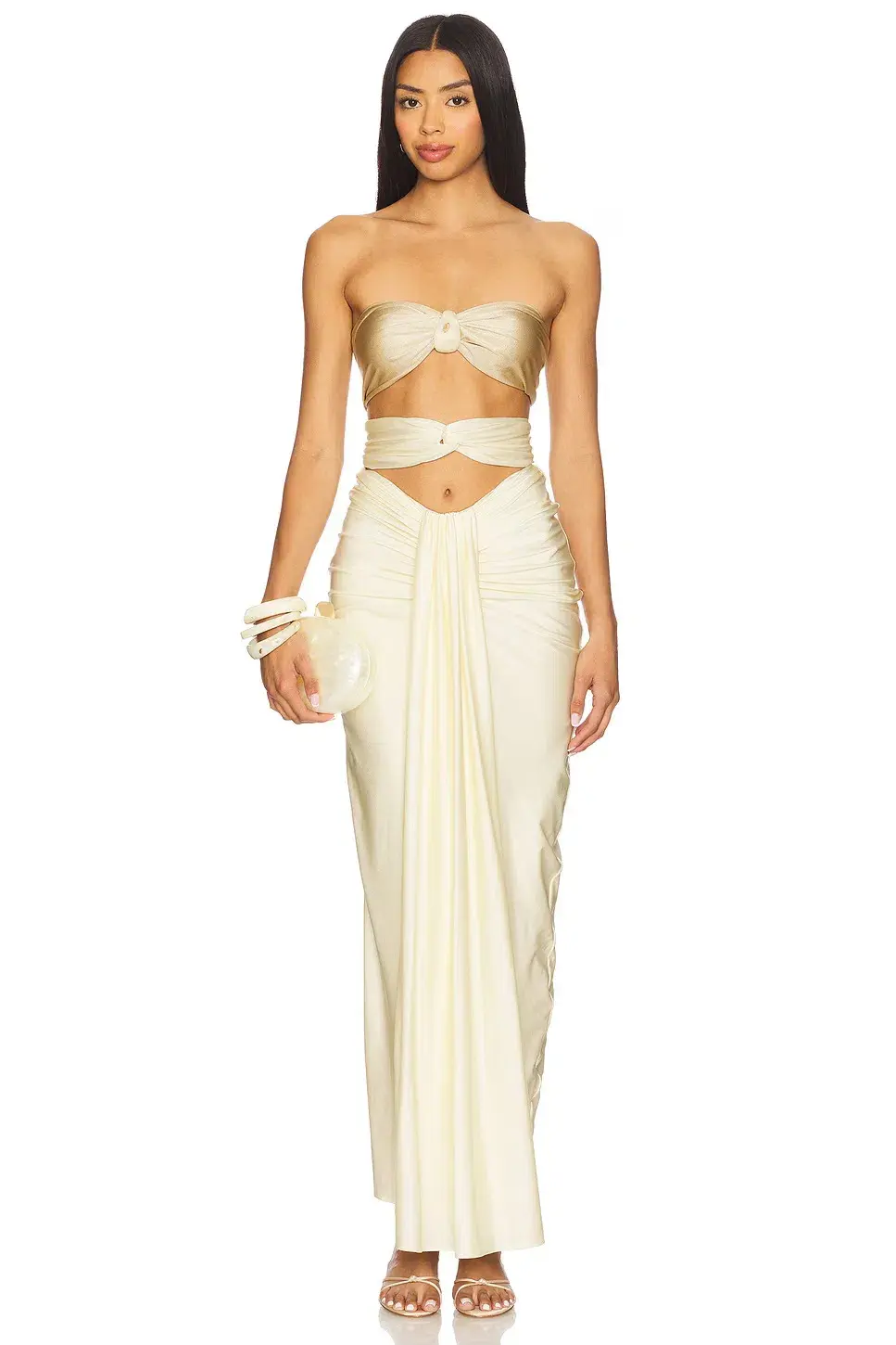 Baobab Giselle Maxi Dress Marble Ivory Size XS / AU 6 - Image 1