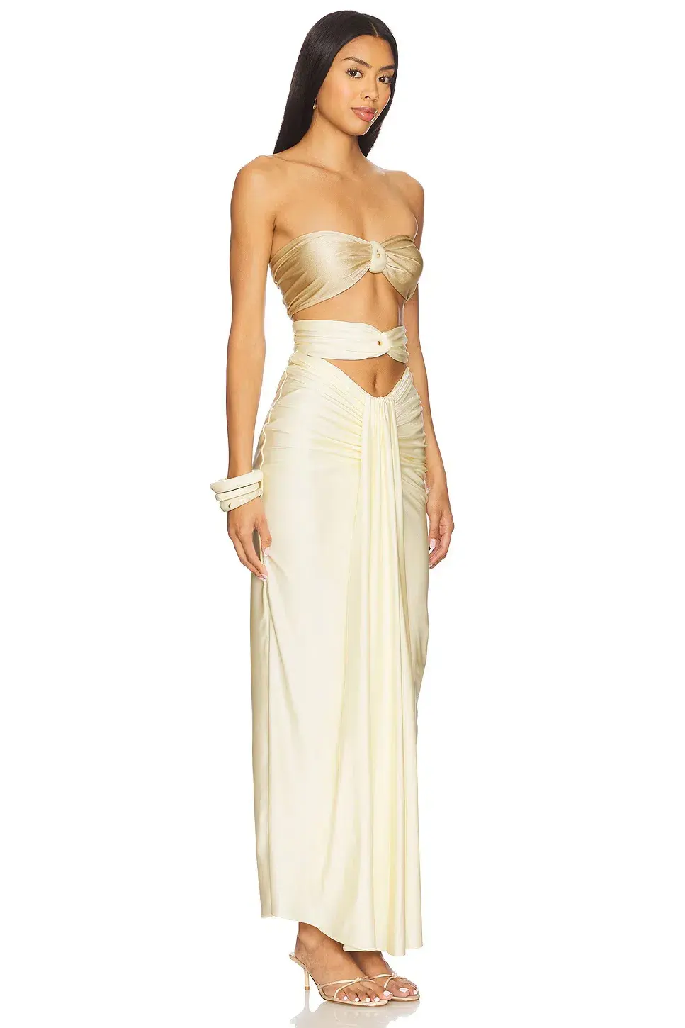 Baobab Giselle Maxi Dress Marble Ivory Size XS / AU 6 - Image 2