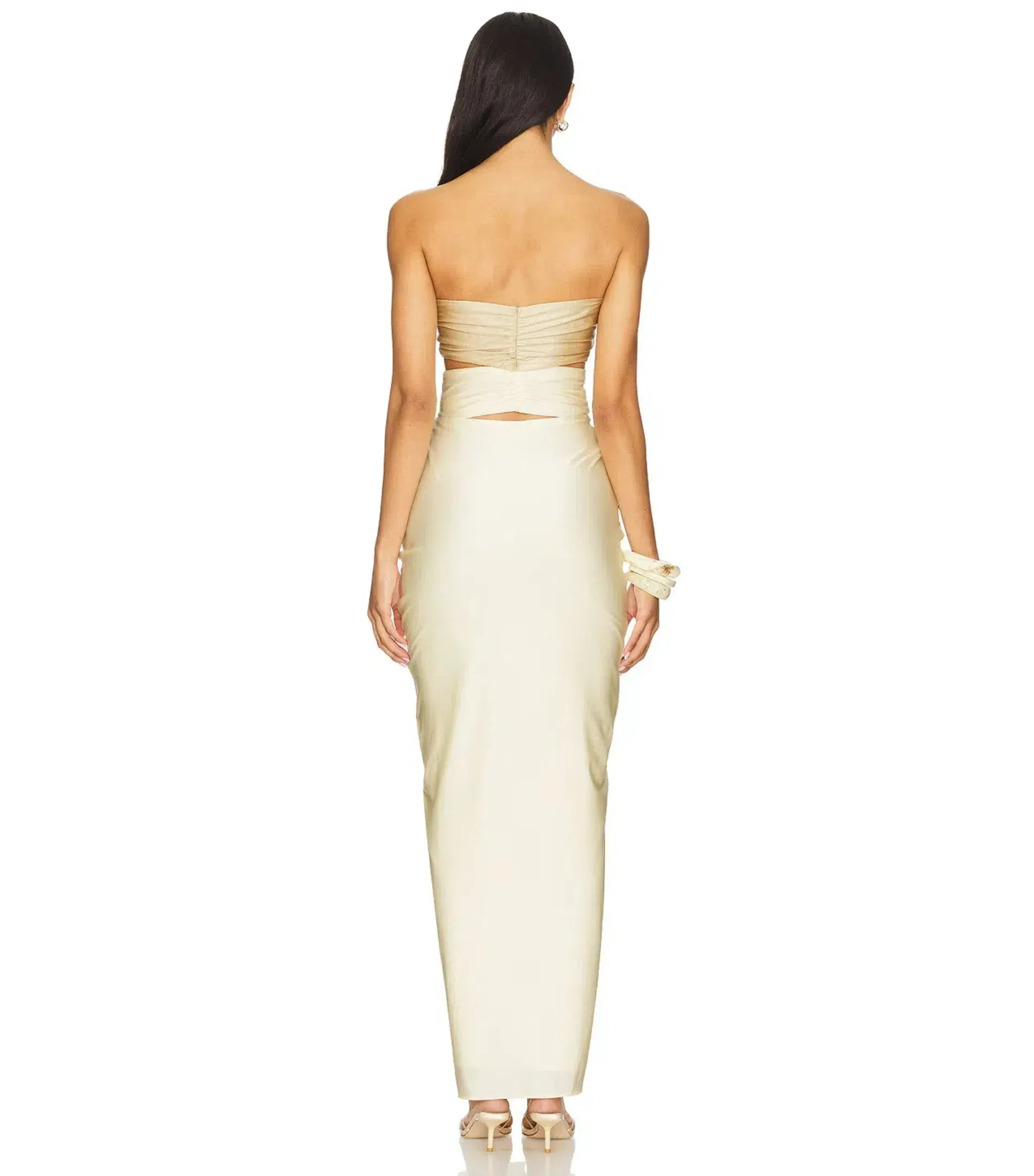 Baobab Giselle Maxi Dress in Marble Ivory Size S / AU 8 - Image 3