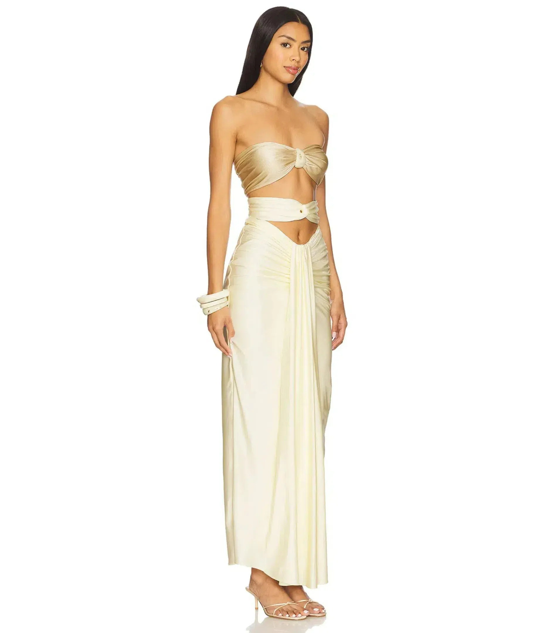 Baobab Giselle Maxi Dress in Marble Ivory Size S / AU 8 - Image 2