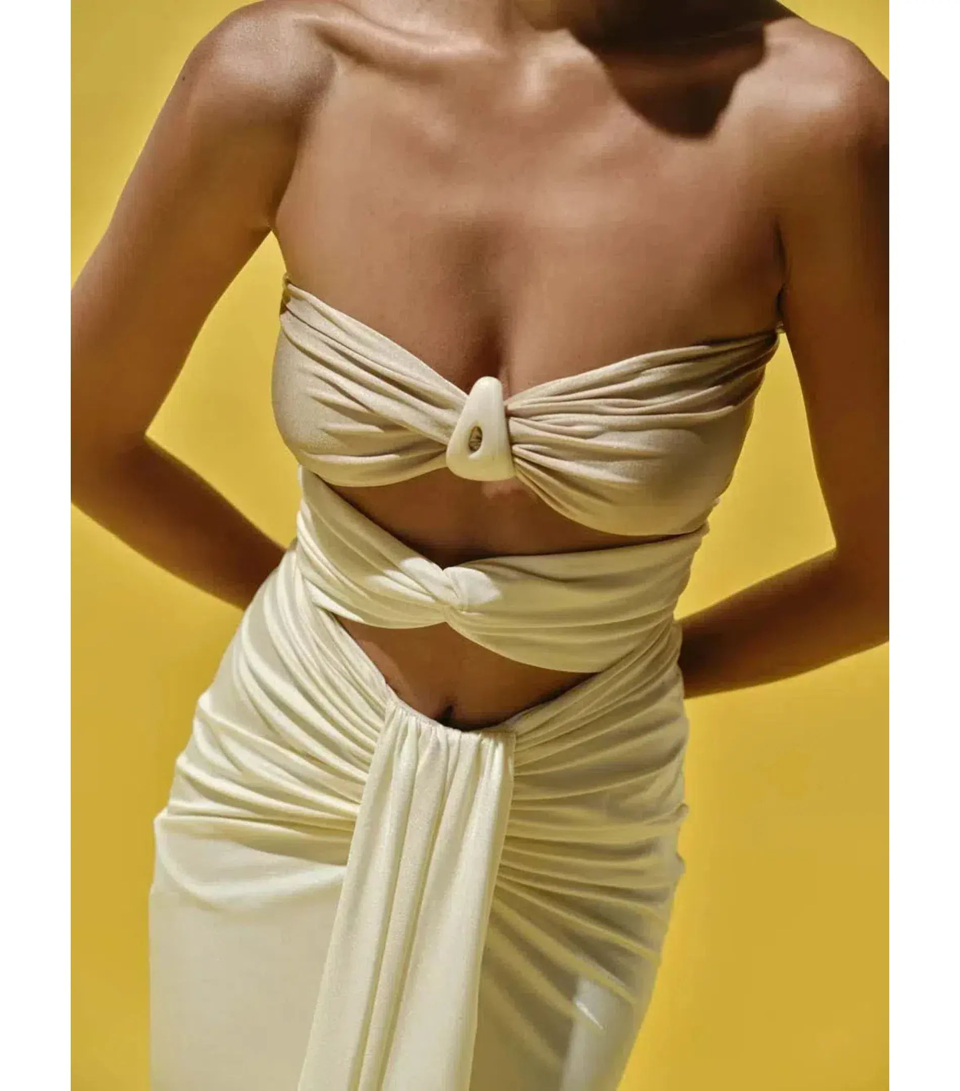 Baobab Giselle Maxi Dress in Marble Ivory Size S / AU 8 - Image 4