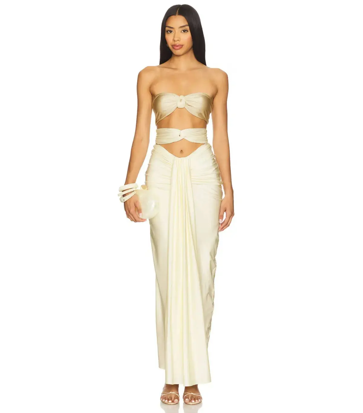 Baobab Giselle Maxi Dress in Marble Ivory Size S / AU 8 - Image 1