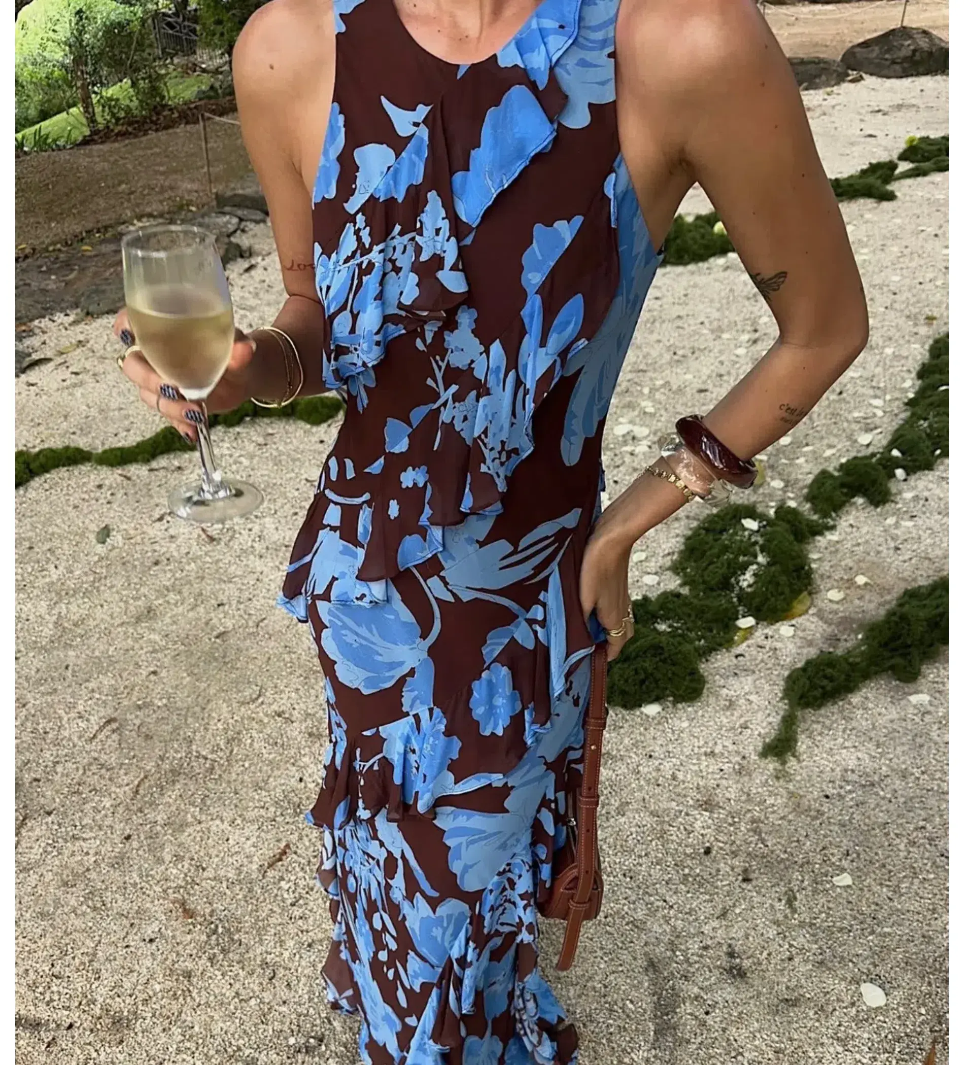 Shona Joy Olson Ruffle Dress- Size AU 6 - Image 1