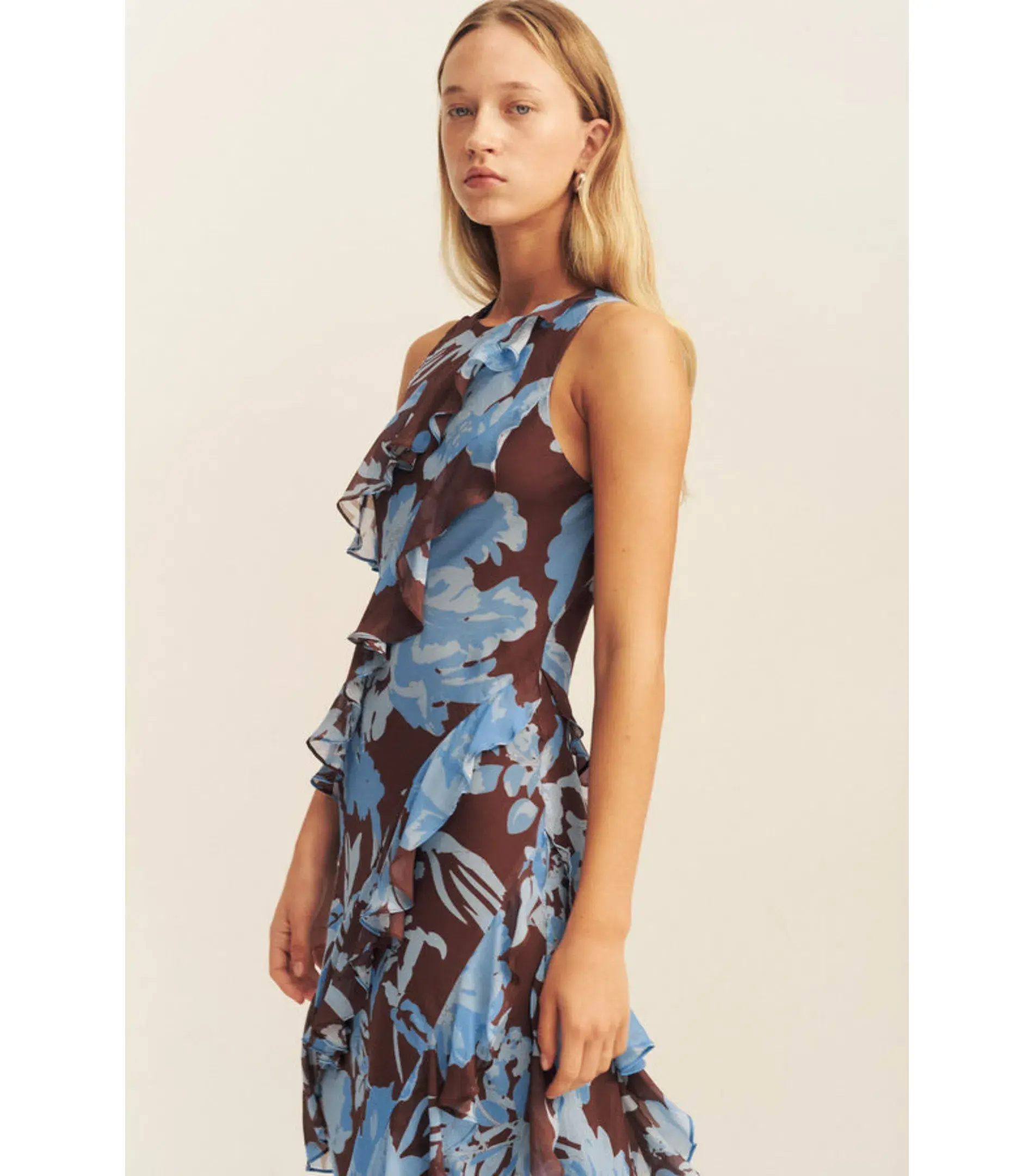 Shona Joy Olson Ruffle Dress- Size AU 10 - Image 3