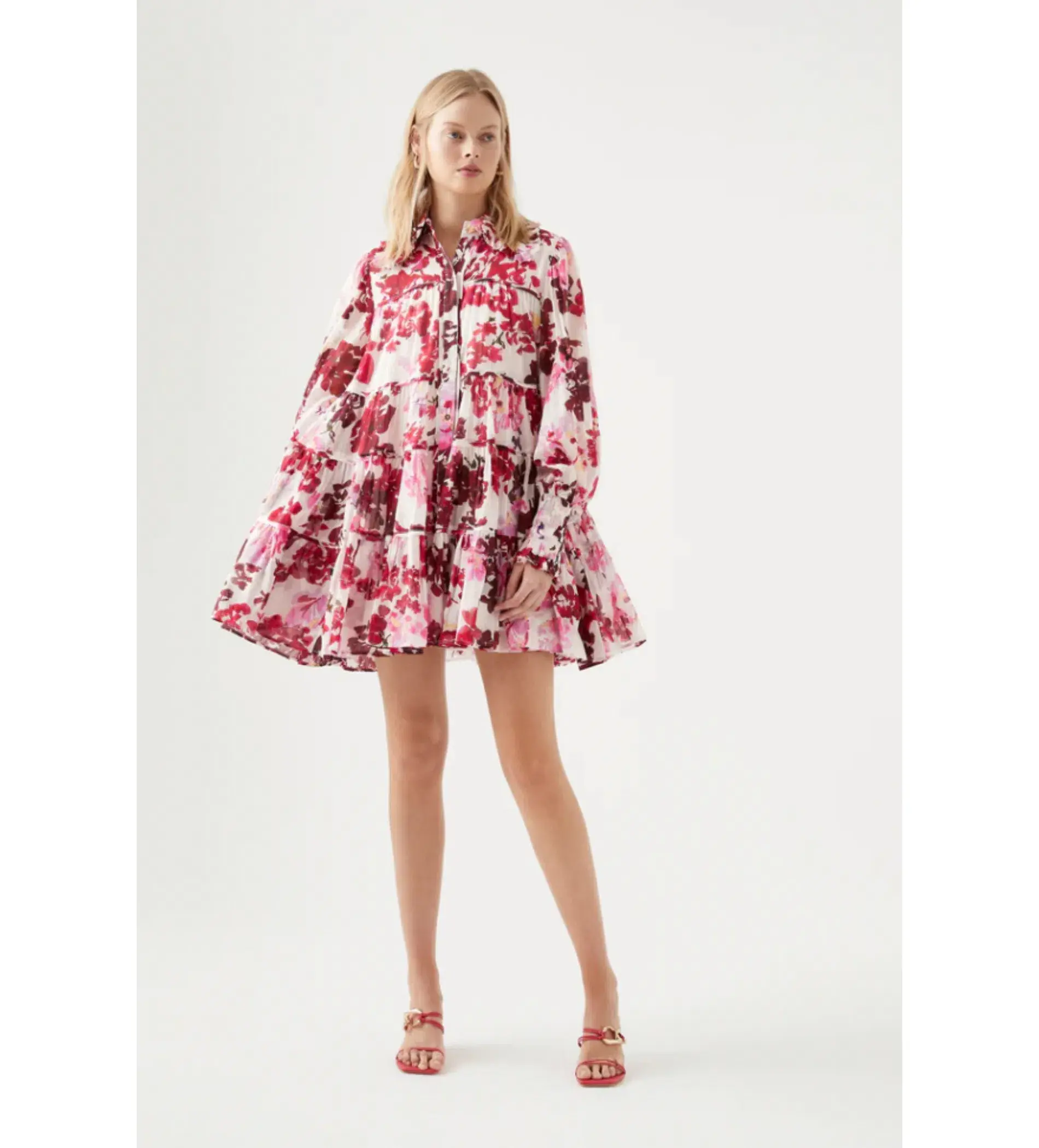 Aje Wilderness Smock Dress in Multi Size AU 6  - Image 1