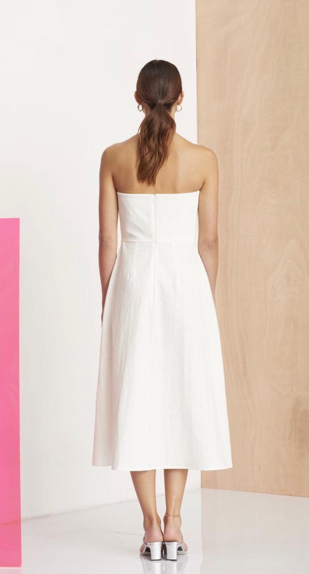 Bec and Bridge White Nathalie Midi Dress Size 12 - Image 3