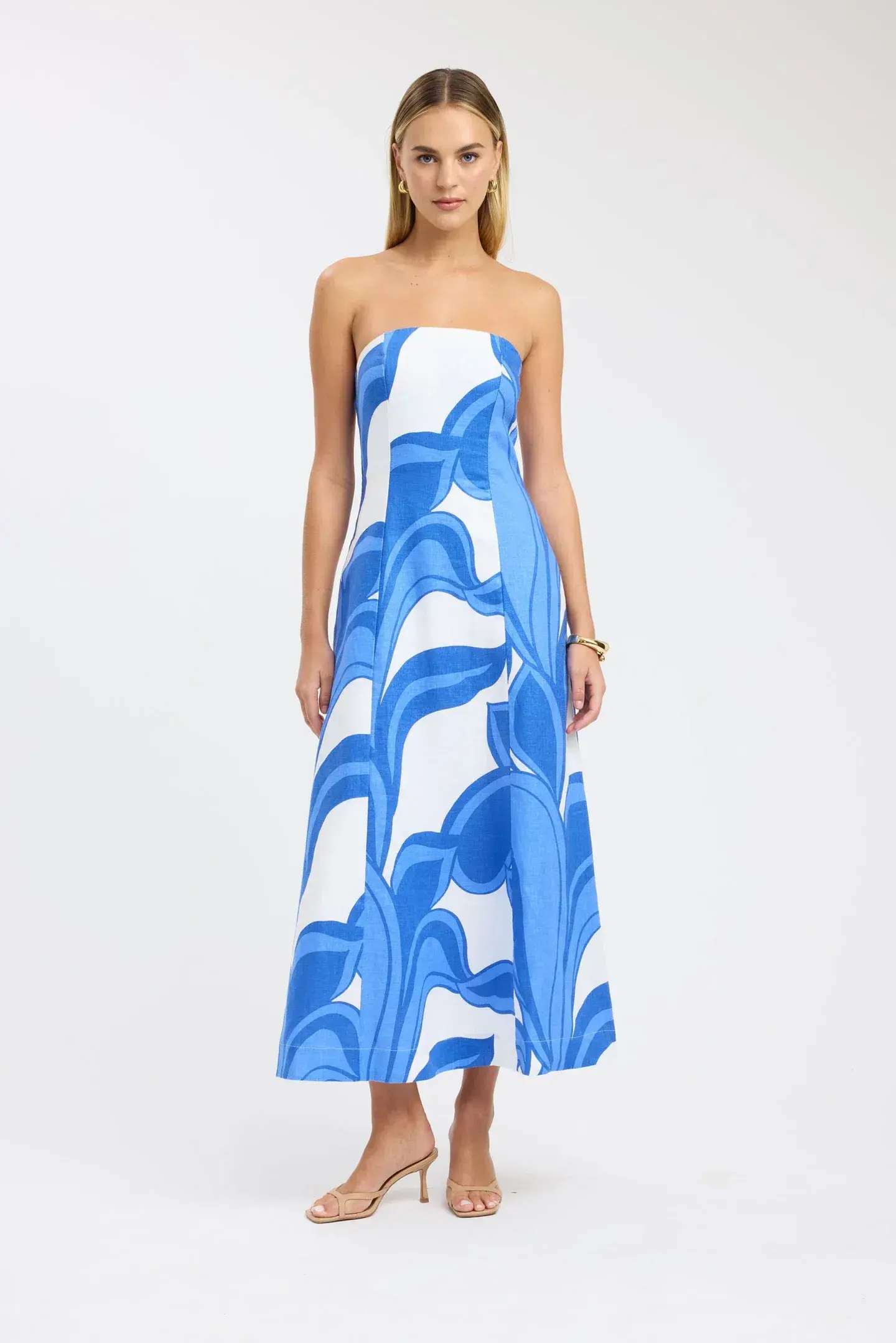 Kookai Zani Strapless Maxi Dress Multi Size 8 - Image 1