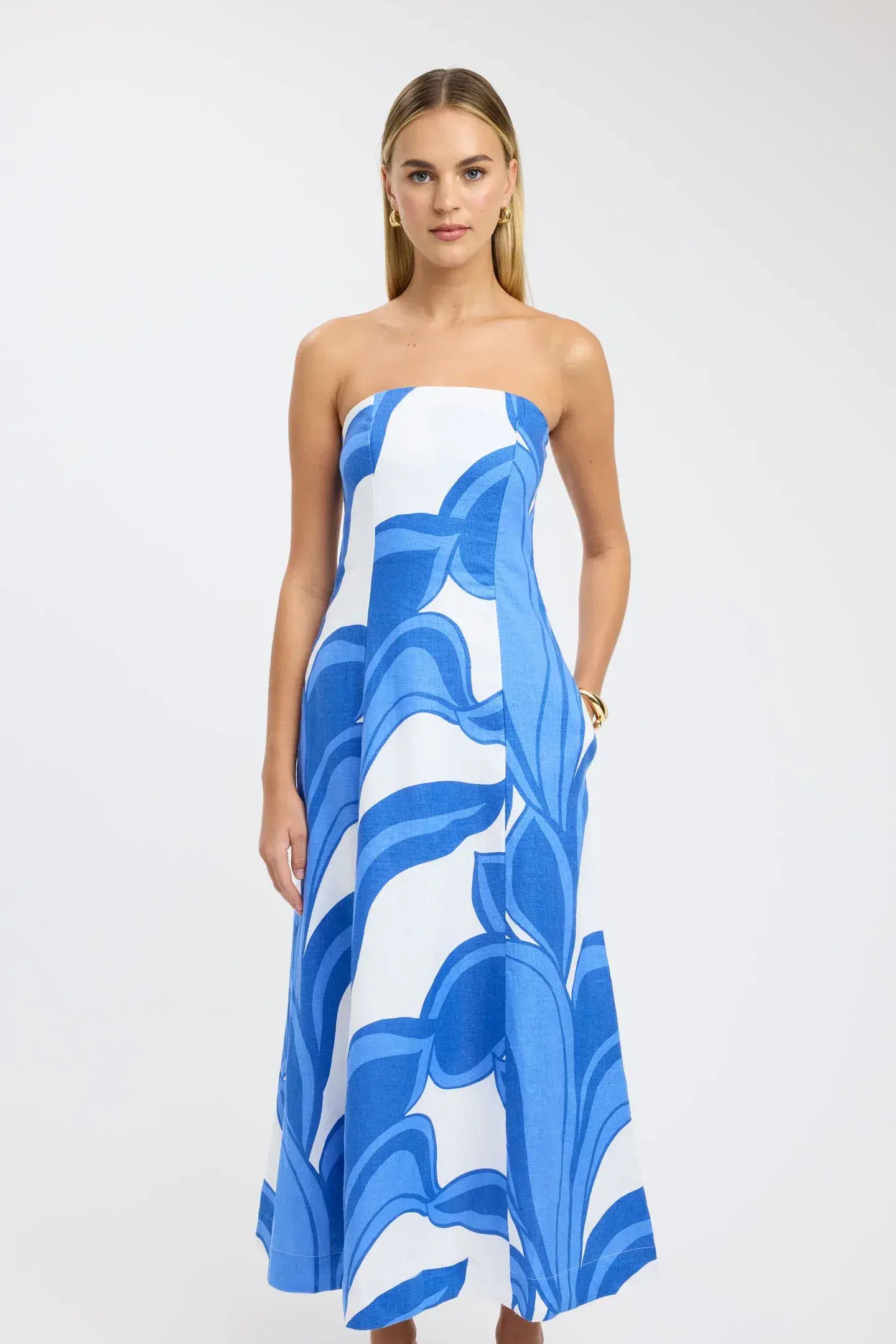 Kookai Zani Strapless Maxi Dress Multi Size 8 - Image 3