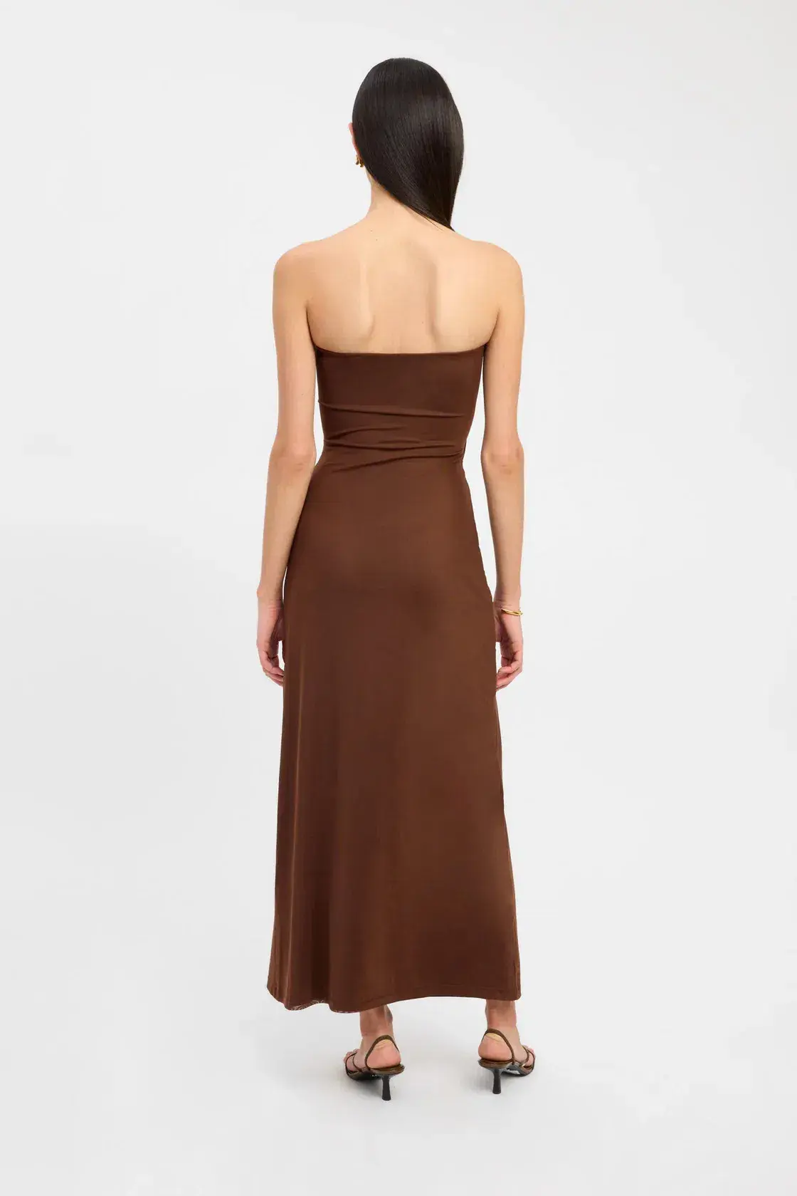 Kookai Bolt Buckle Maxi Dress Brown Size 6 - Image 2