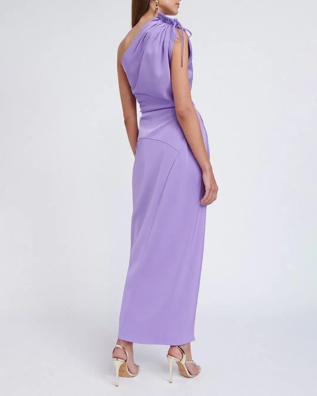 By Johnny Jasmine One Shoulder Maxi Dress in Purple Size 8 for rent on The Volte - main image