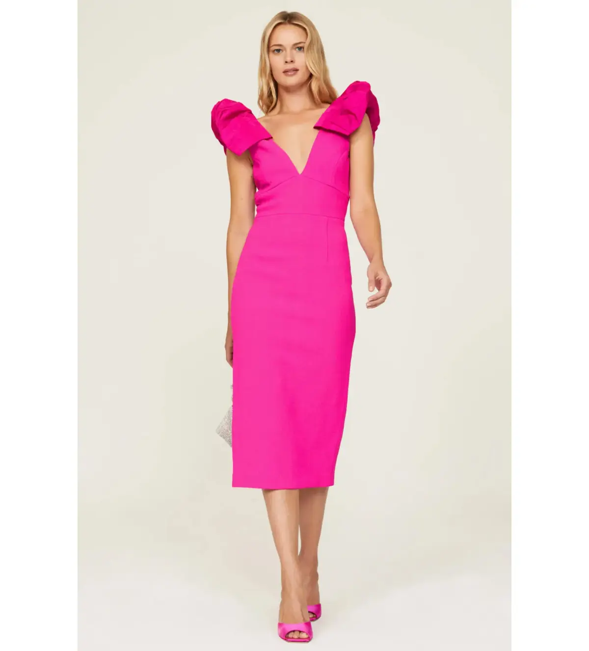 Rebecca Vallance Cupids Bow Dress Pink Size AU  12 - Image 1
