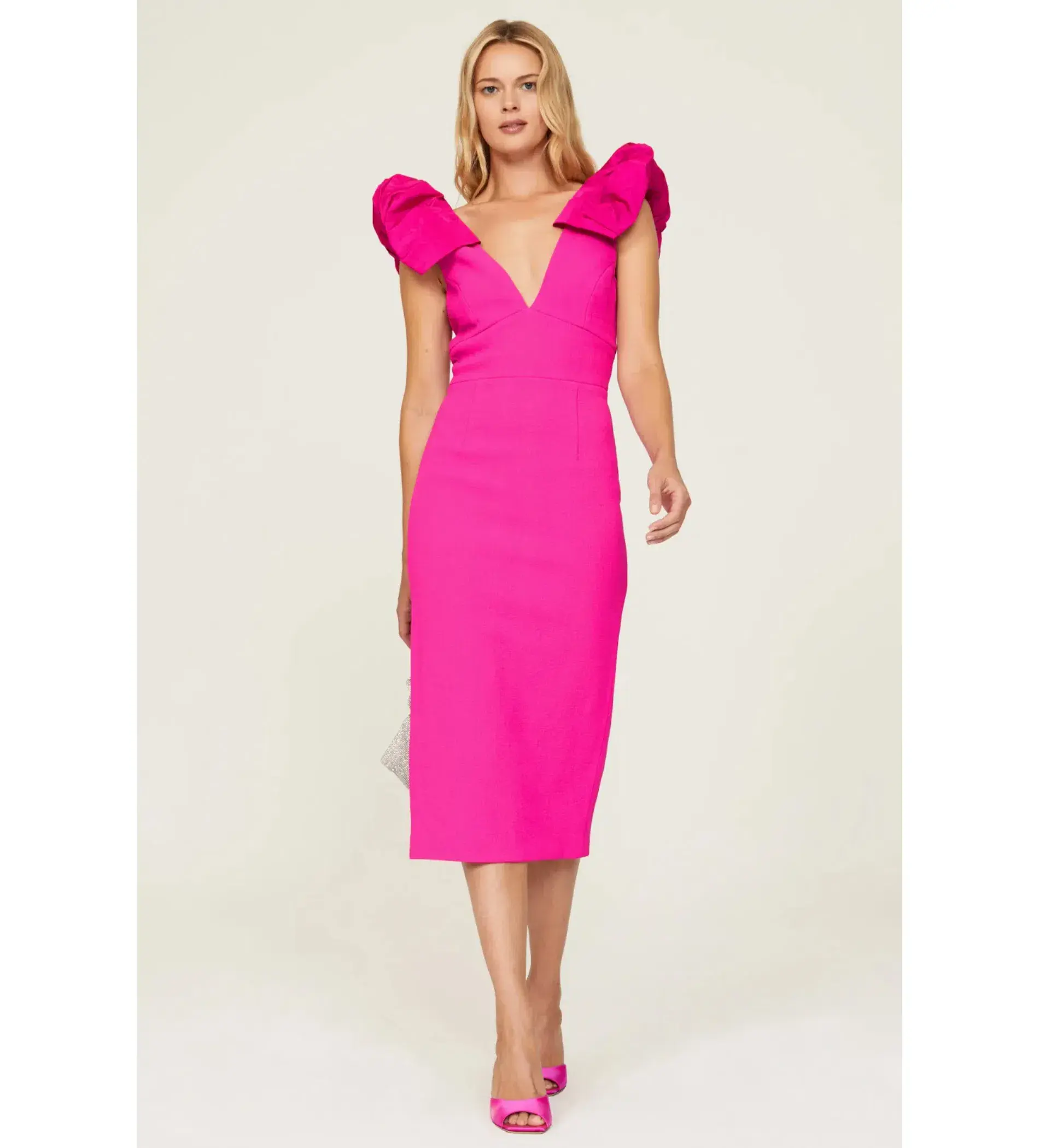 Rebecca Vallance Cupids Bow Dress Pink Size AU  12 - Image 1