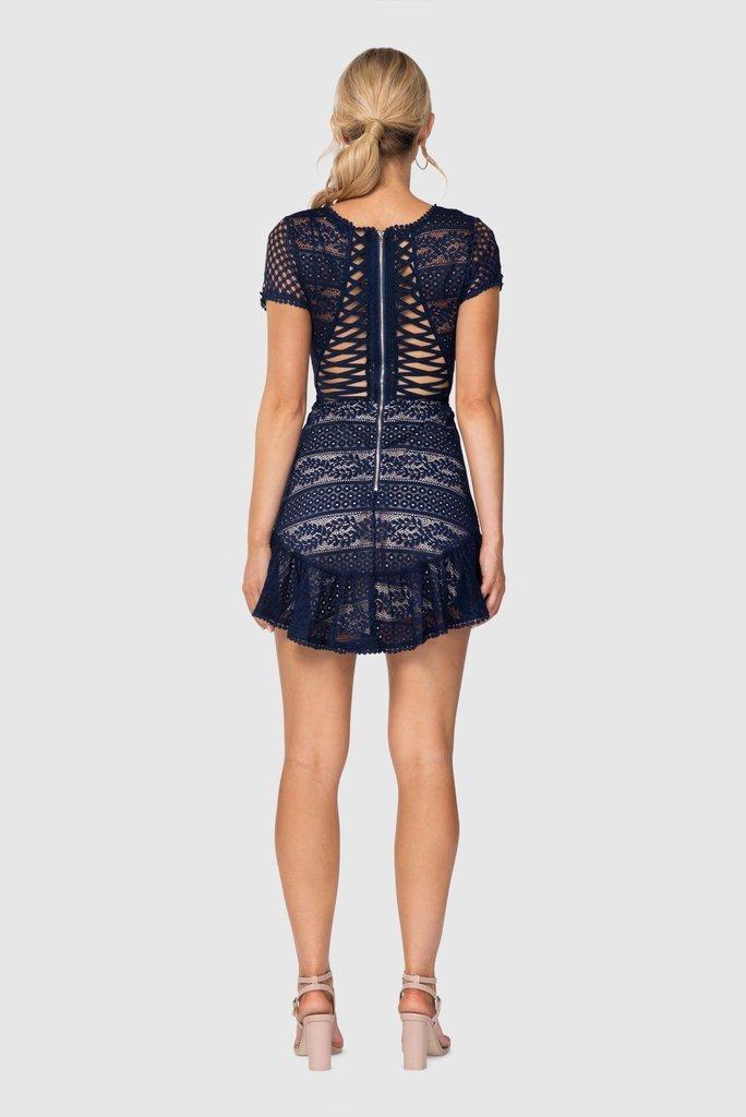 Pilgrim All About You Mini Dress Blue Size 10 - Image 3