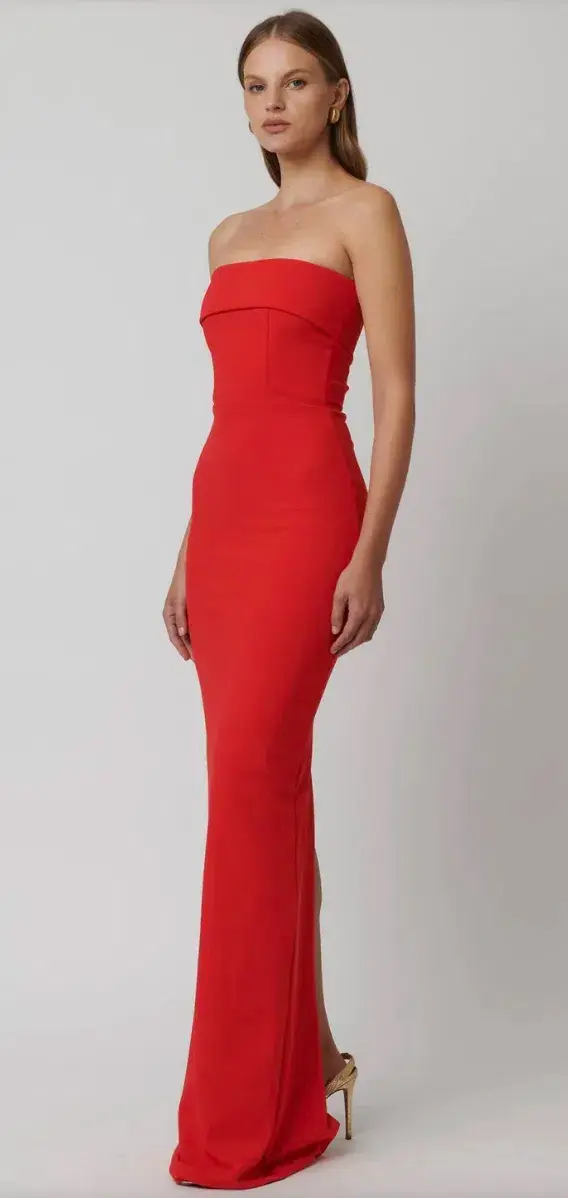 Effie Kats Monroe Gown Cherry Size 10 for rent on The Volte - main image