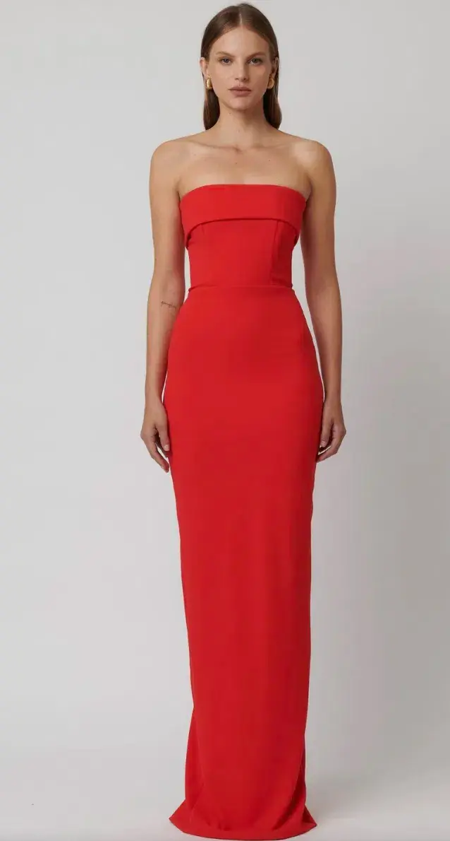 Effie Kats Monroe Gown Cherry Size 10 - Image 1