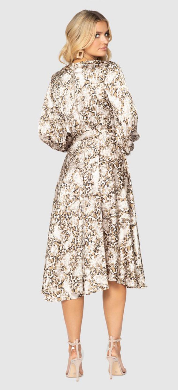 Pilgrim Tony Dress Leopard Print Size 10 - Image 4