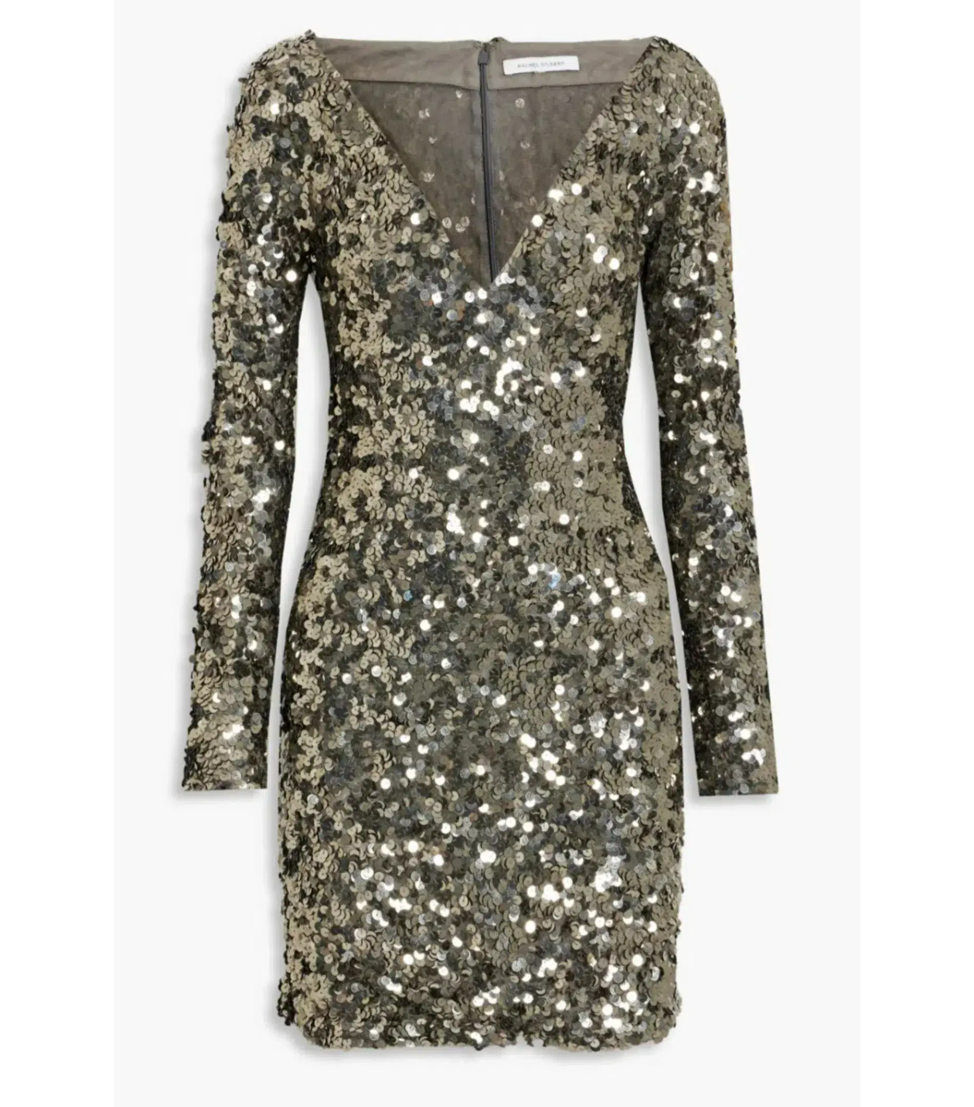 Rachel Gilbert Fleur Mini Dress in Gunmetal Size 4 / AU 14 - Image 3