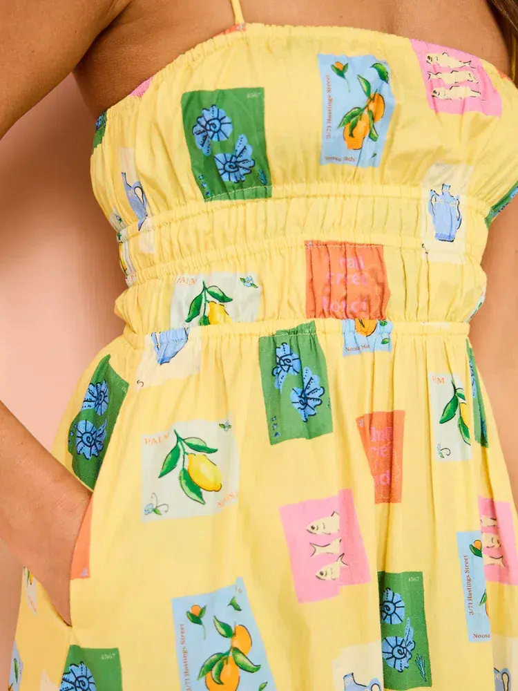 Palm Noosa West Dress in Yellow Emblem Size AU 10 - Image 4