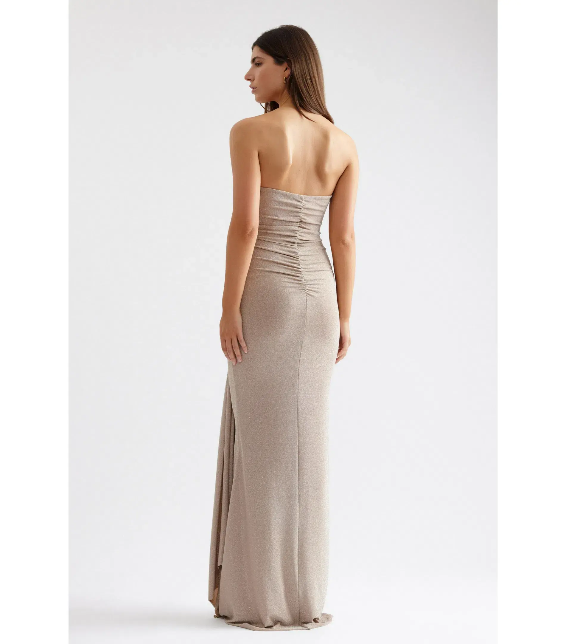 Lexi Tiffany Dress Maxi Champagne Size AU 8 - Image 3