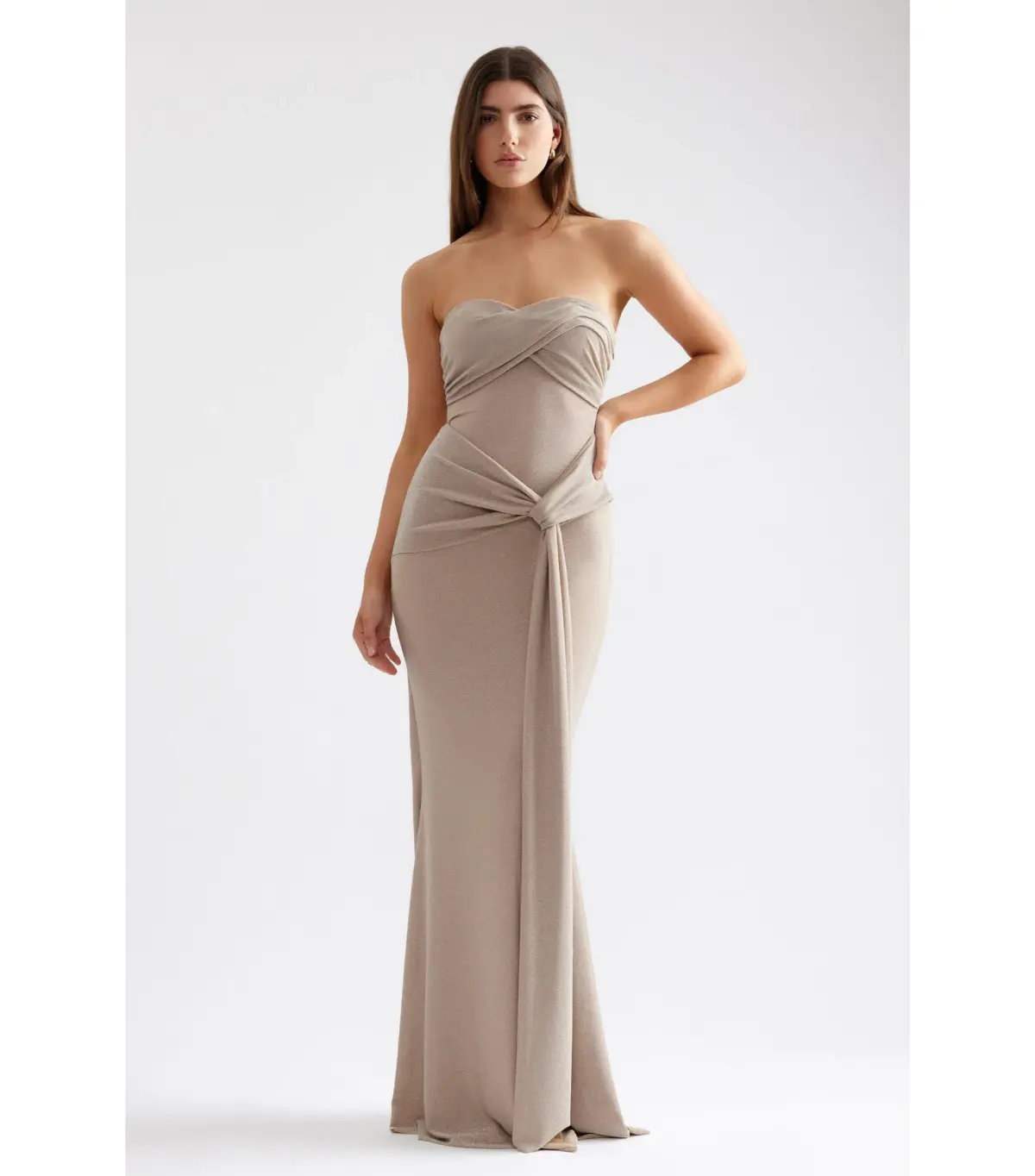 Lexi Tiffany Maxi Dress Champagne Size 6 - Image 1