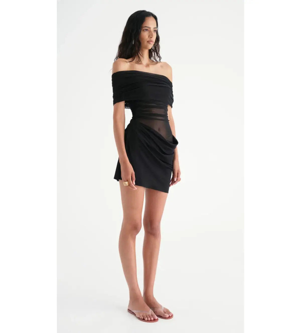 Benni Nico Off Shoulder Mini in Black Size 10 - Image 2