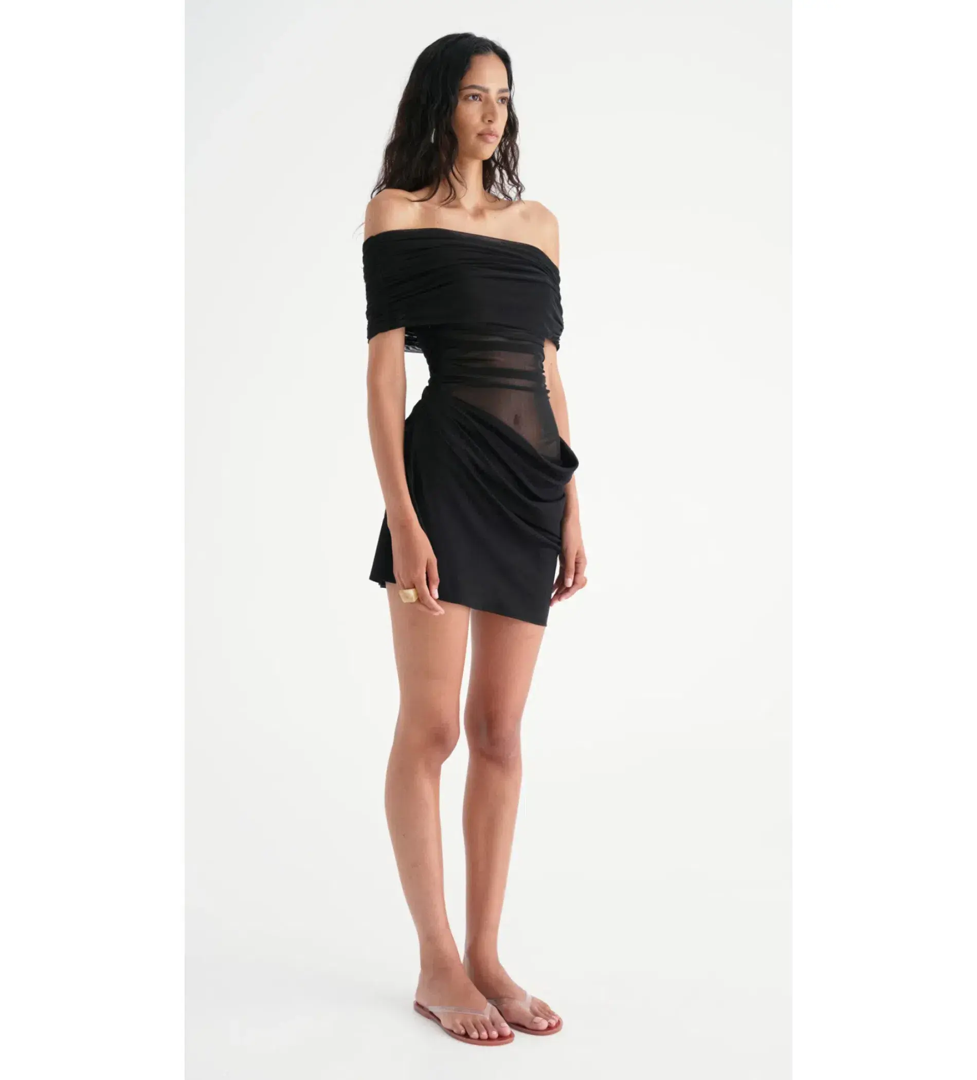 Benni Nico Off Shoulder Mini in Black Size 10 - Image 2