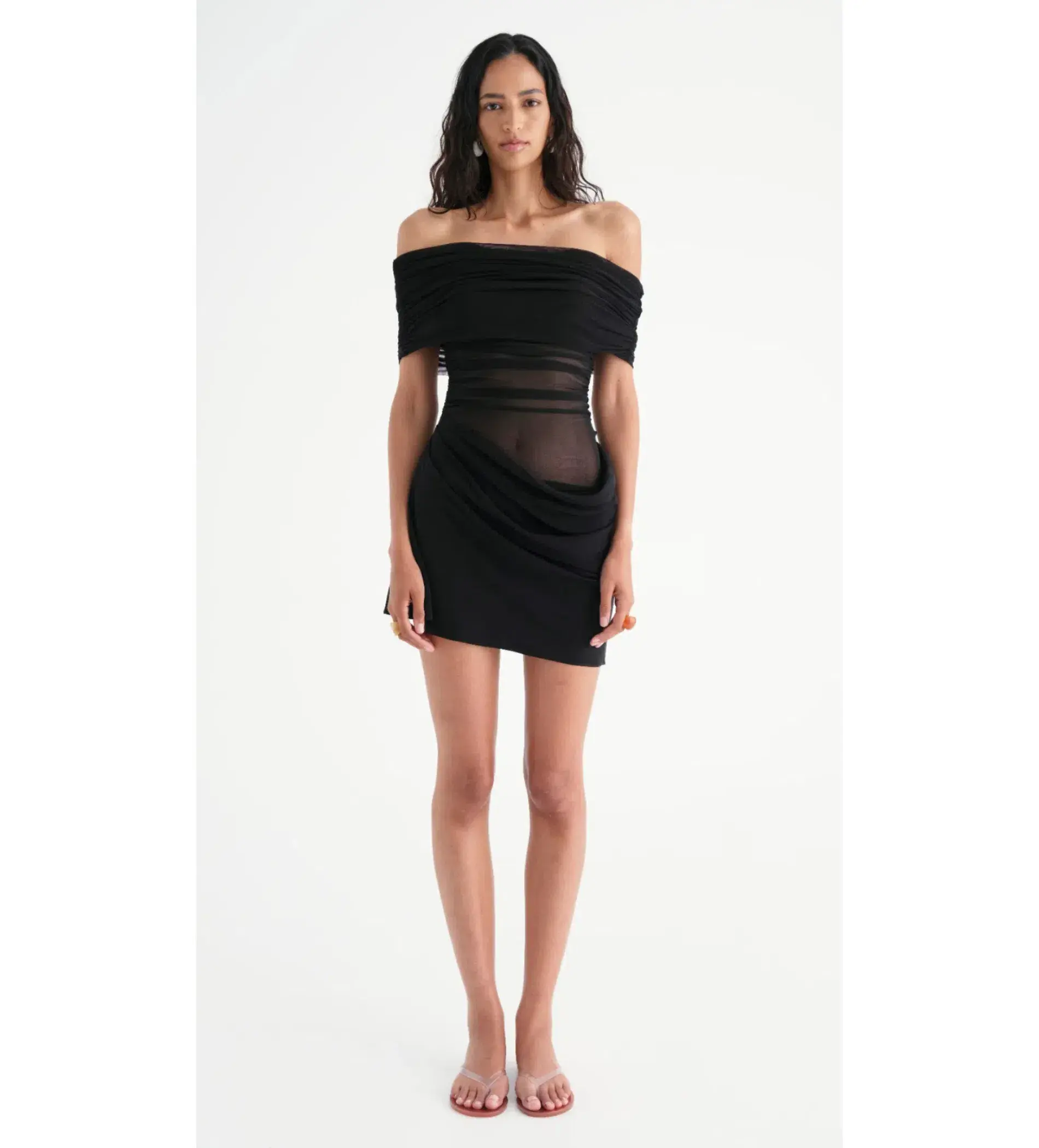 Benni Nico Off Shoulder Mini in Black Size 10 - Image 1